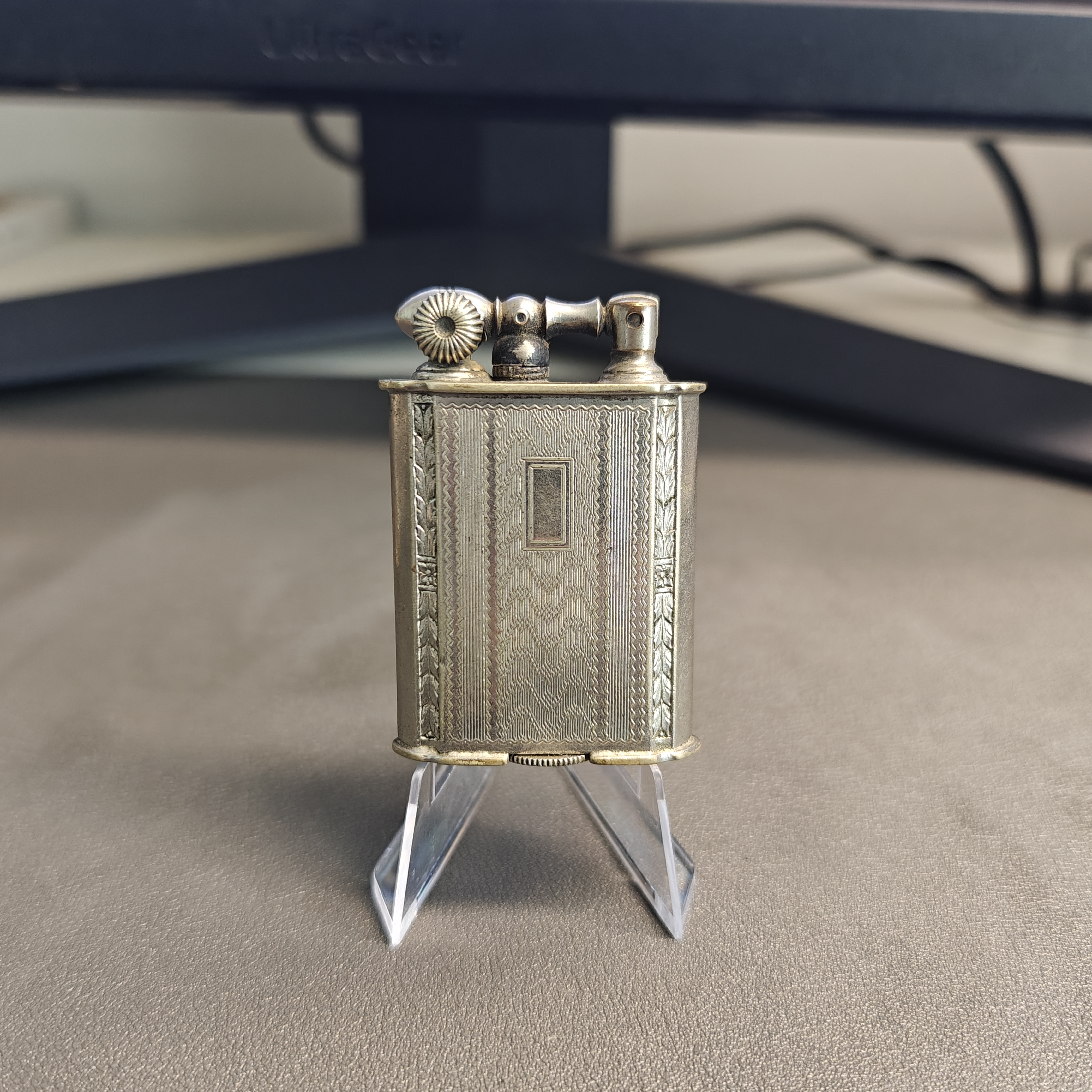 EVANS Lift Arm Nickel Silver Kerosene Lighter