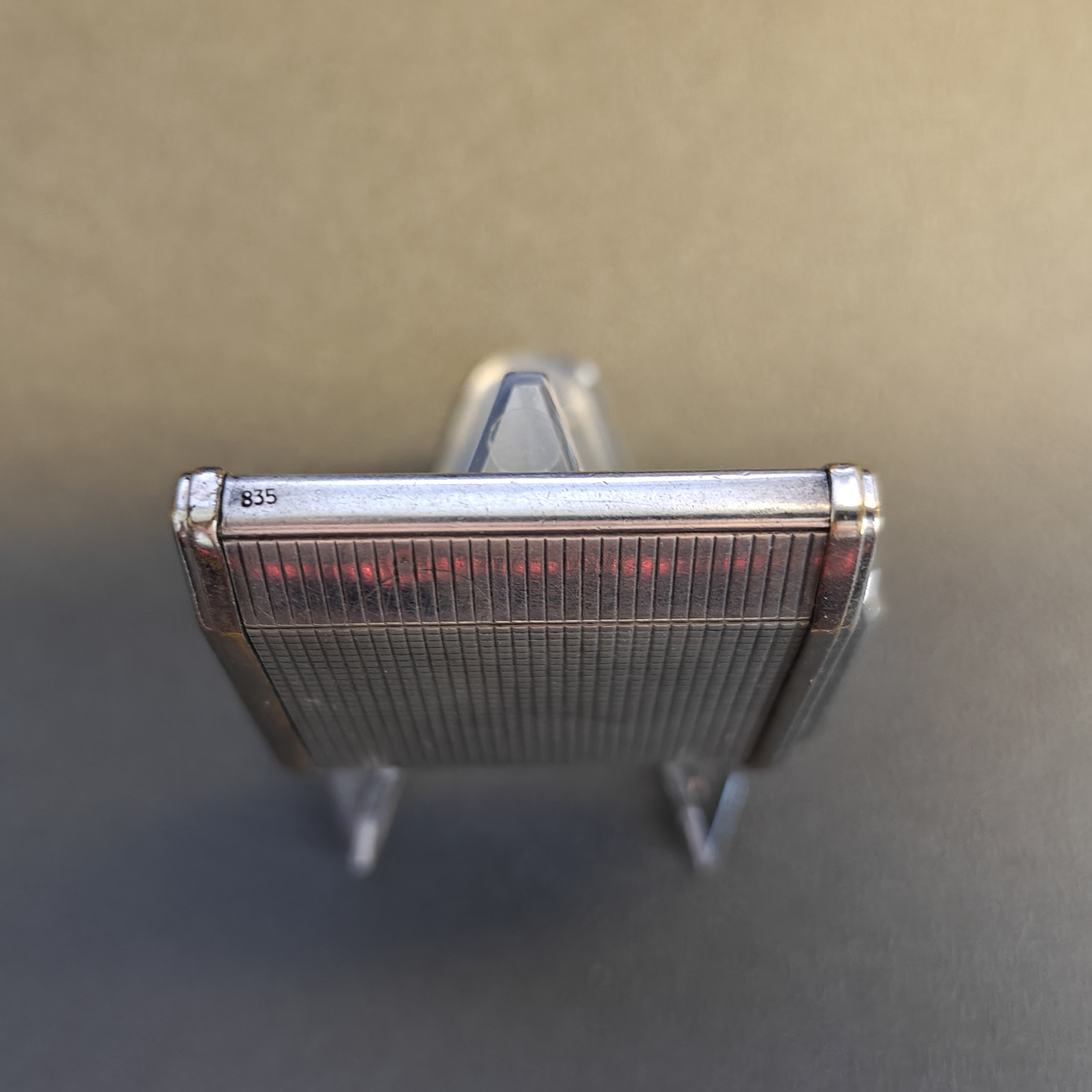 AP60 835 Silver Case Push-Lift Semi-Auto Kerosene Lighter Details 5