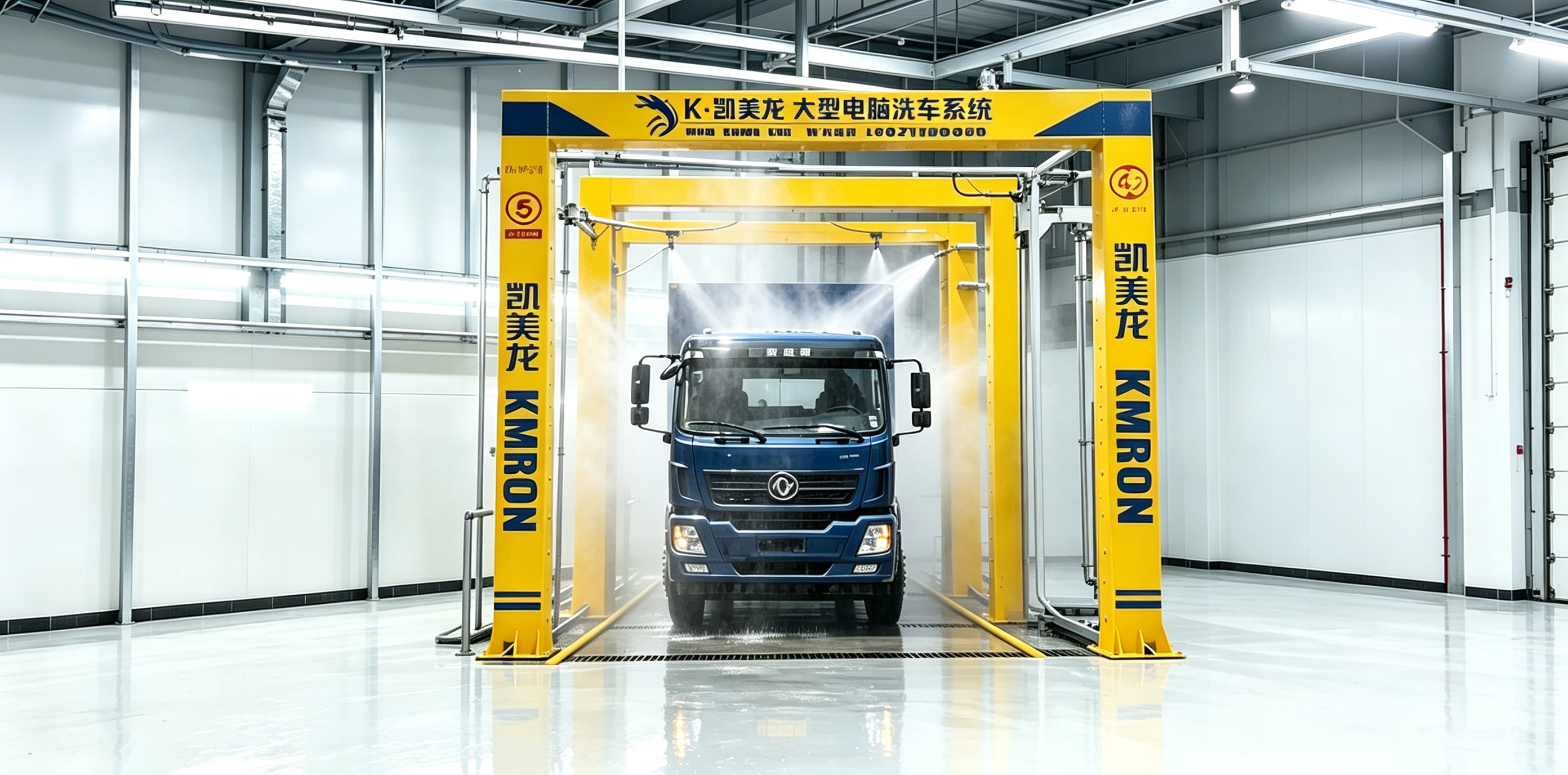KM-H1 Automated Street Sweeper Car Wash Operation Showcase