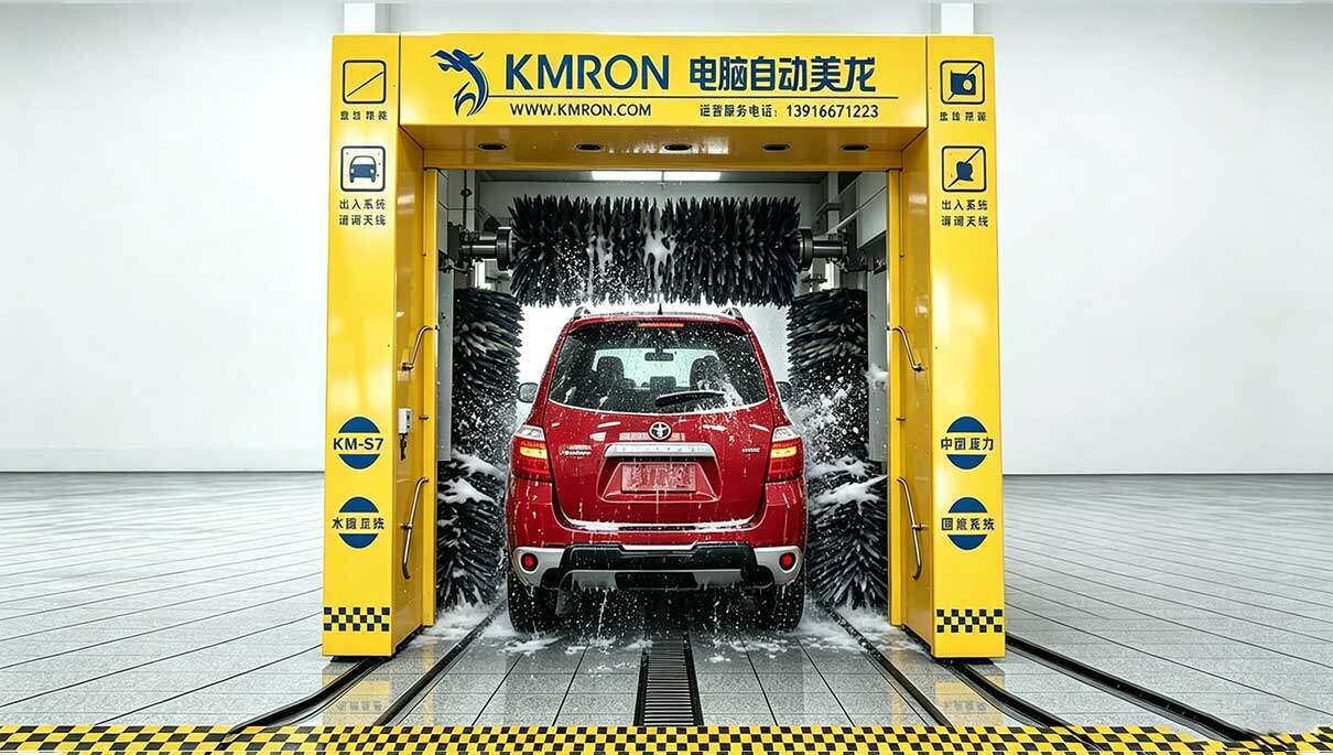 Brush-type car wash machine 1