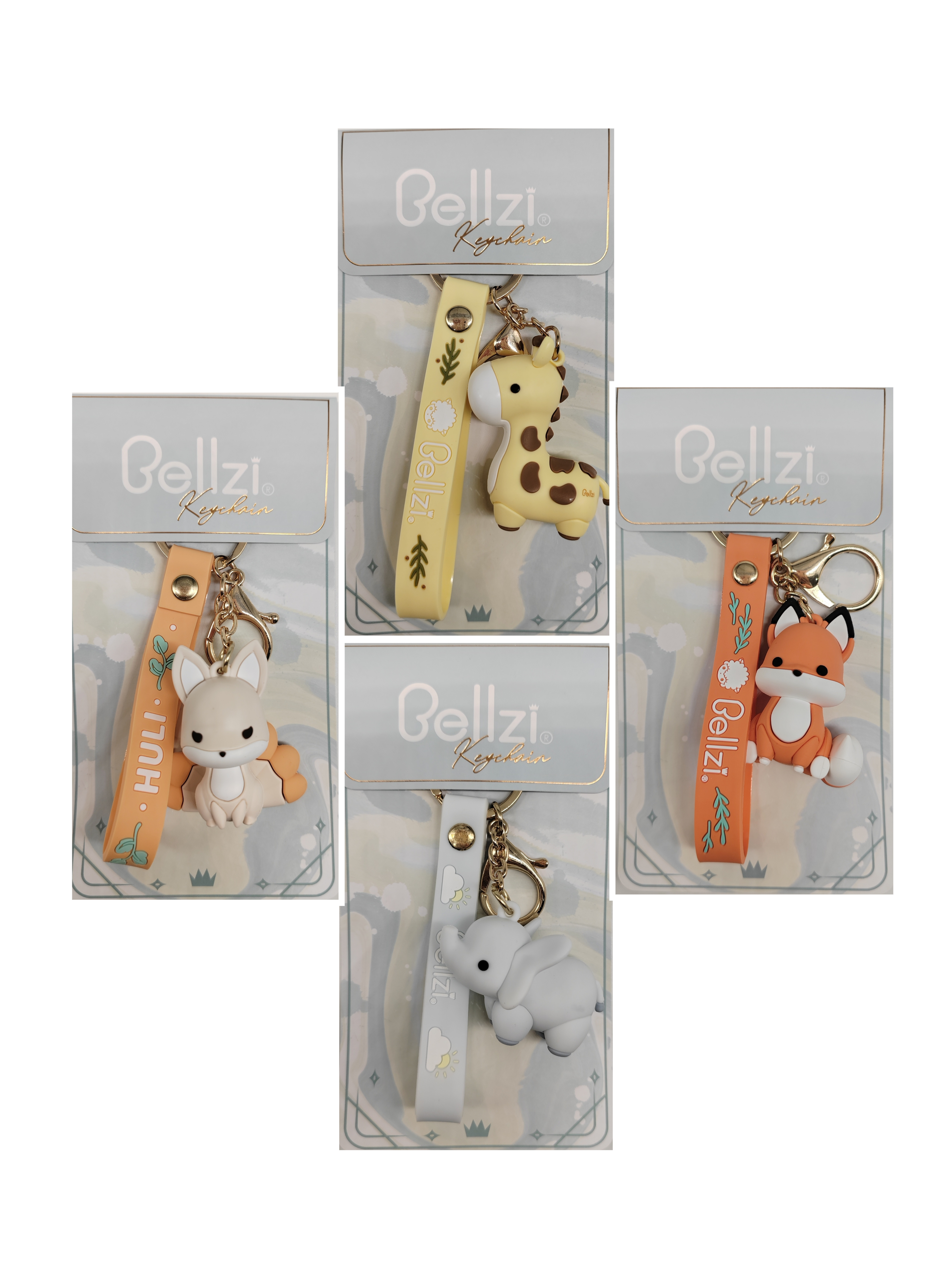3D PVC Animal Keychain - Fox