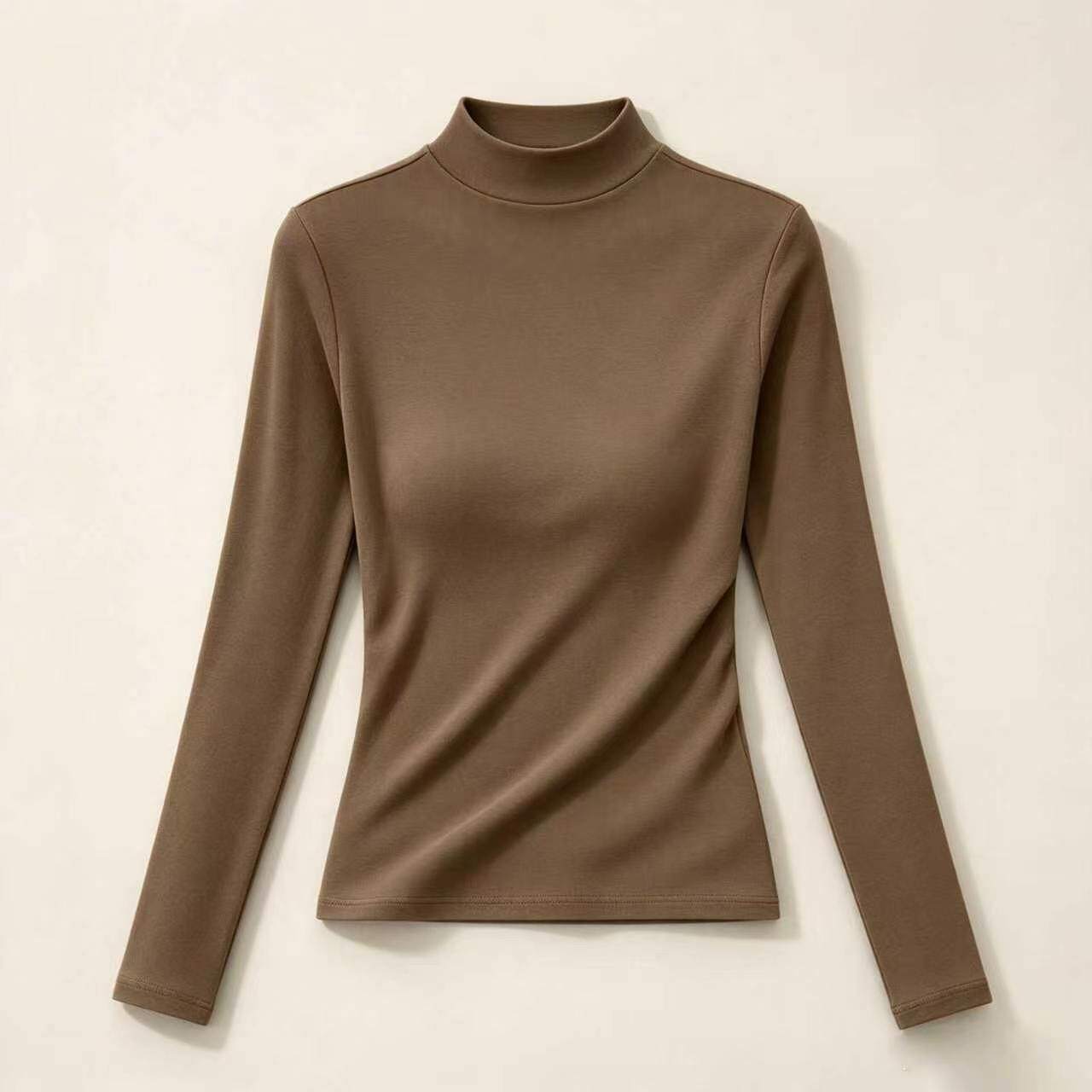 Mock Neck Long Sleeve Top Shirt