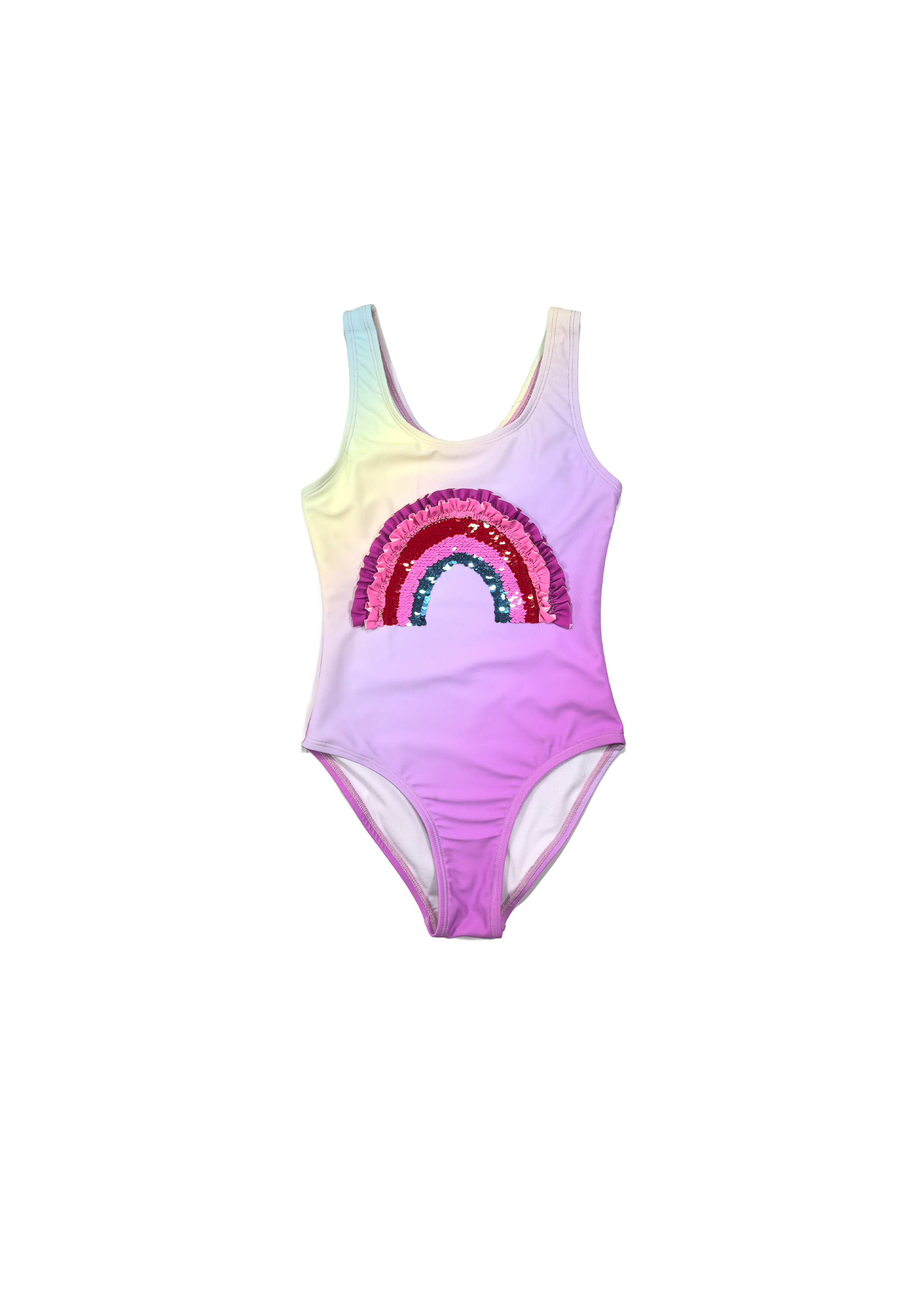 Rainbow Sequin One-Piece Swimsuit
