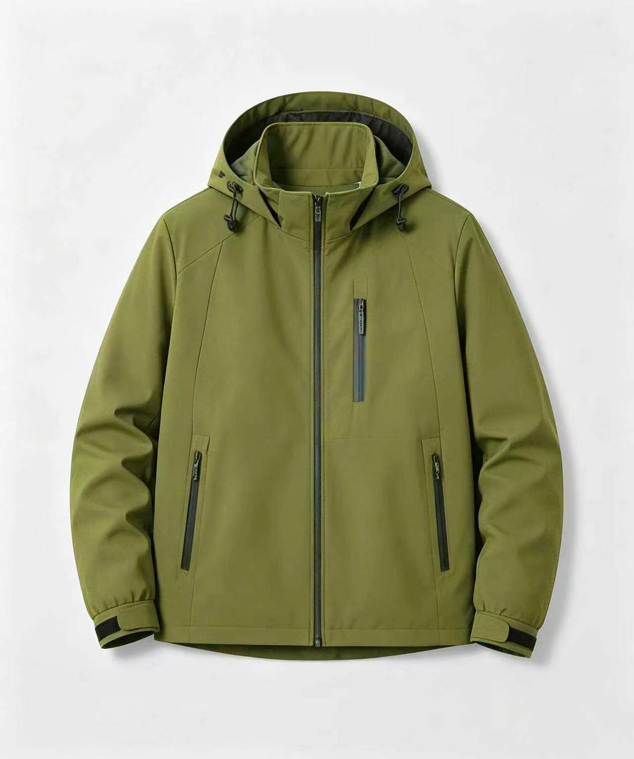Zip-Up Hooded Softshell Jacket