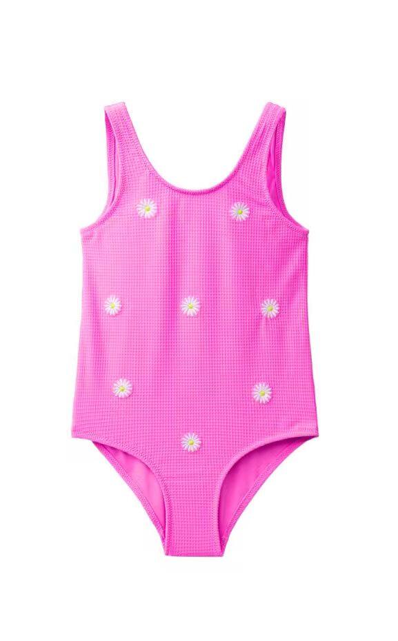 Pink Daisy One-Piece Swimsuit