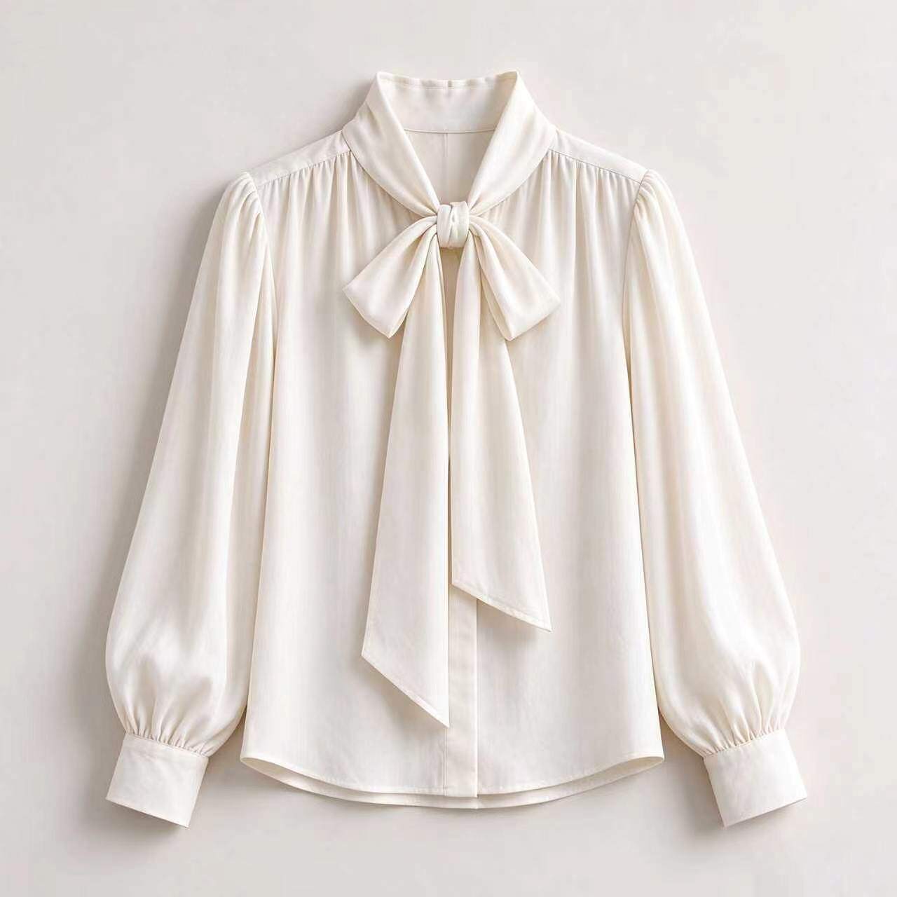 Elegant Tie-Neck Blouse