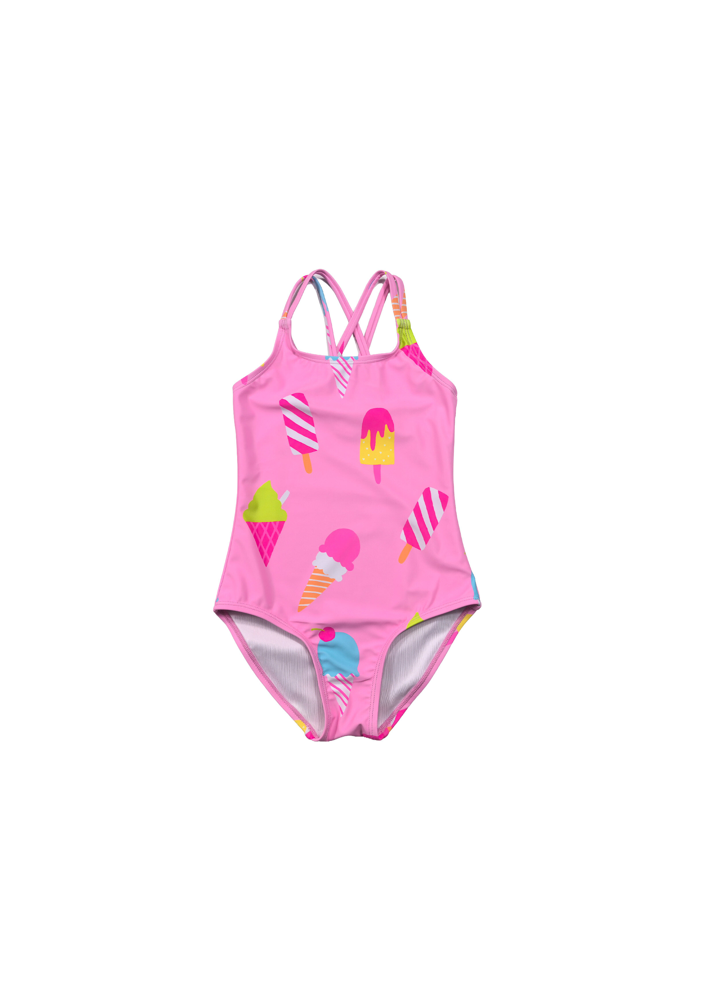 Pink Ice Cream Print One-Piece Swimsuit