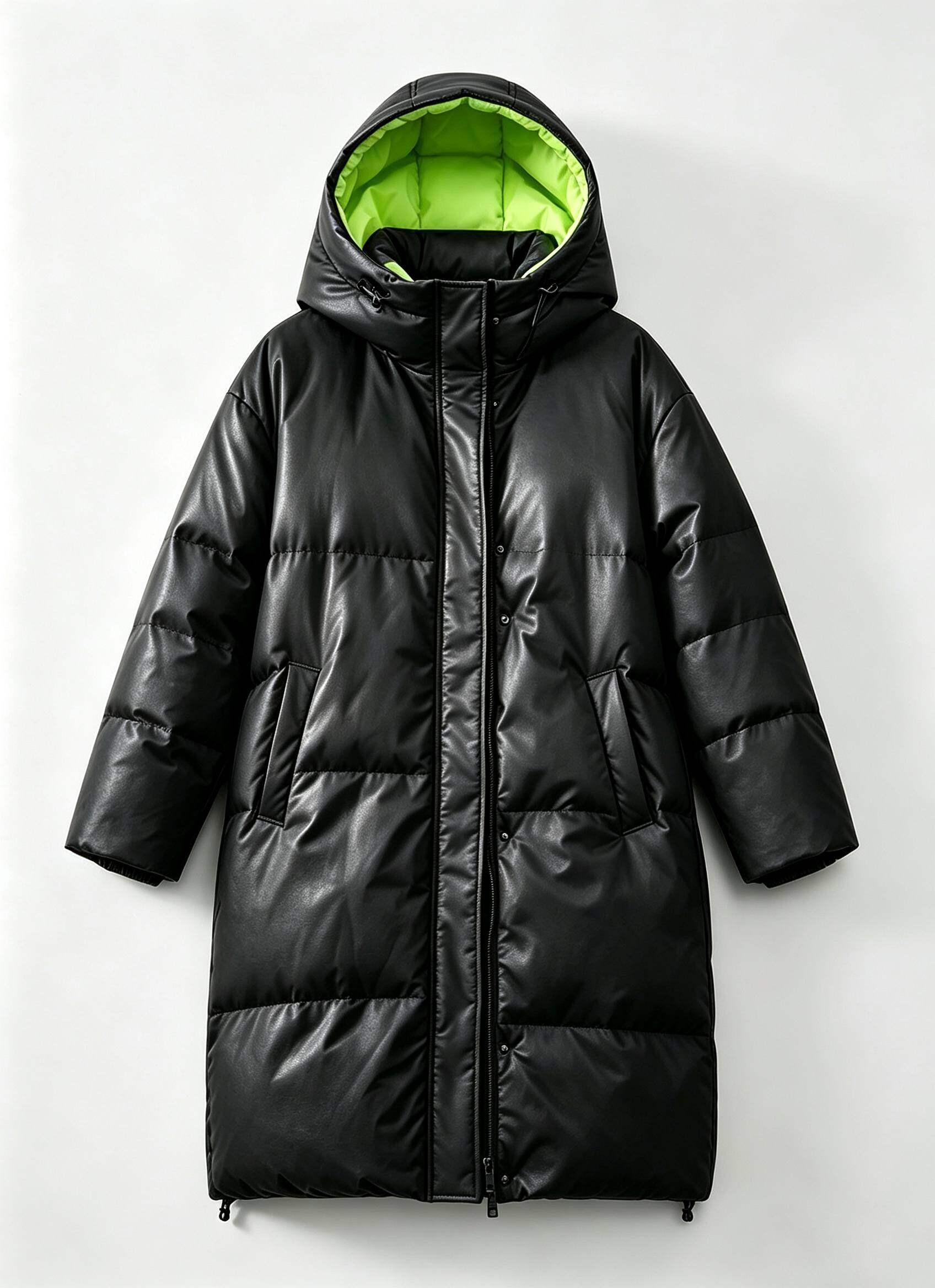 Glossy Longline Puffer Coat
