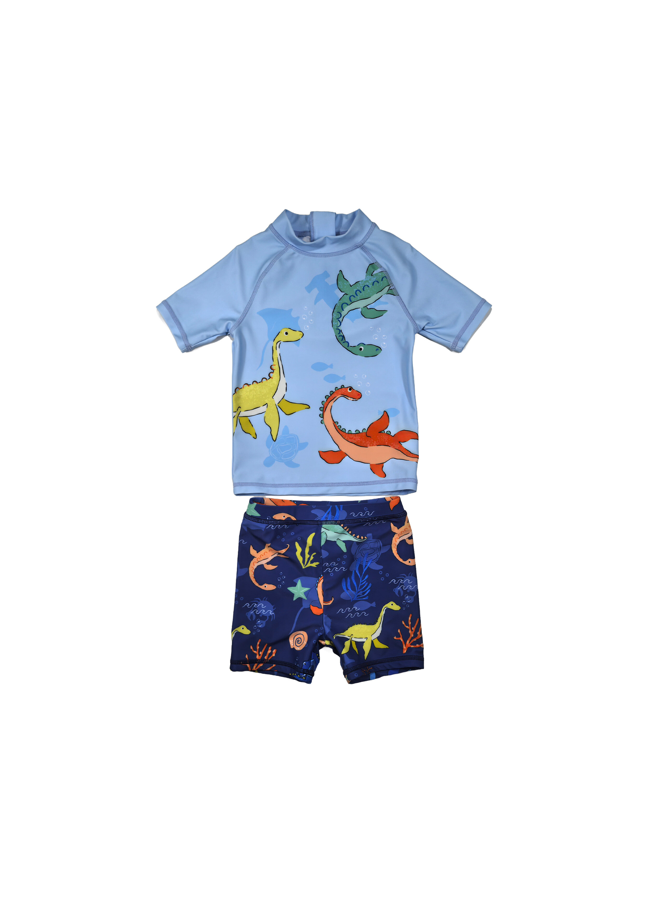 Dinosaur Print Long Sleeve Swim Set
