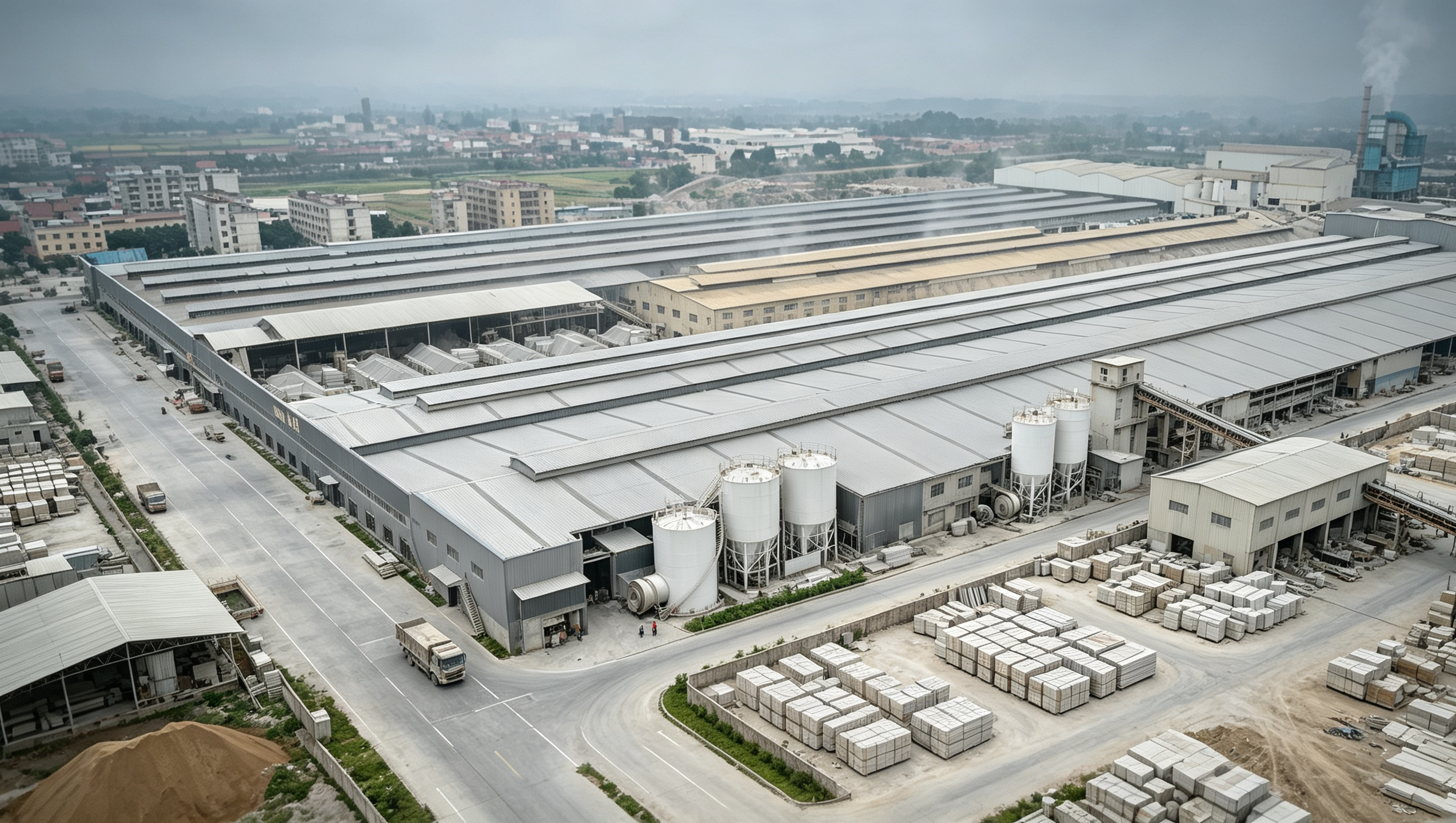 Aerial view of the Foshan production campus