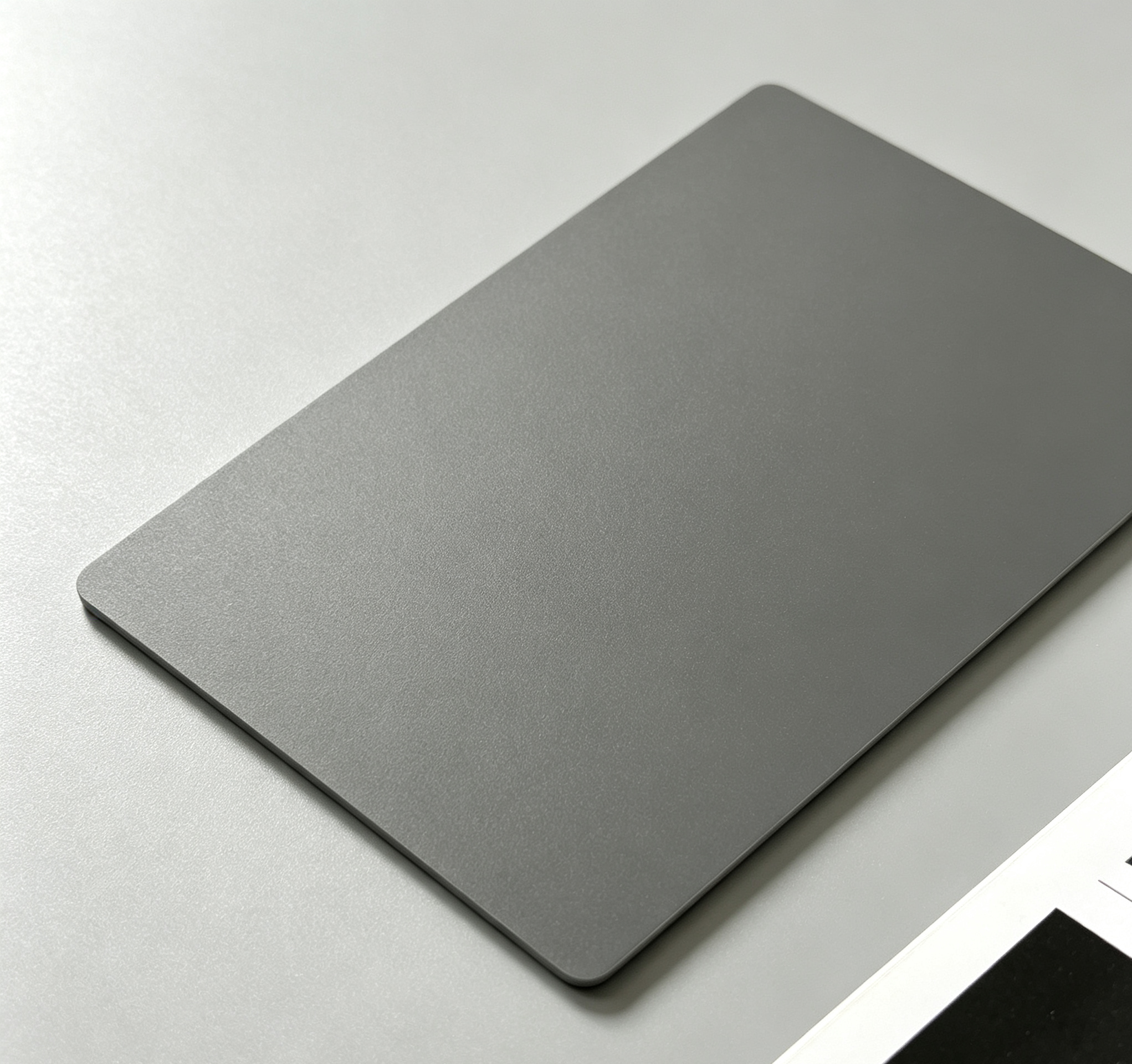 PVC-coated galvanized steel sheet (medium gray)