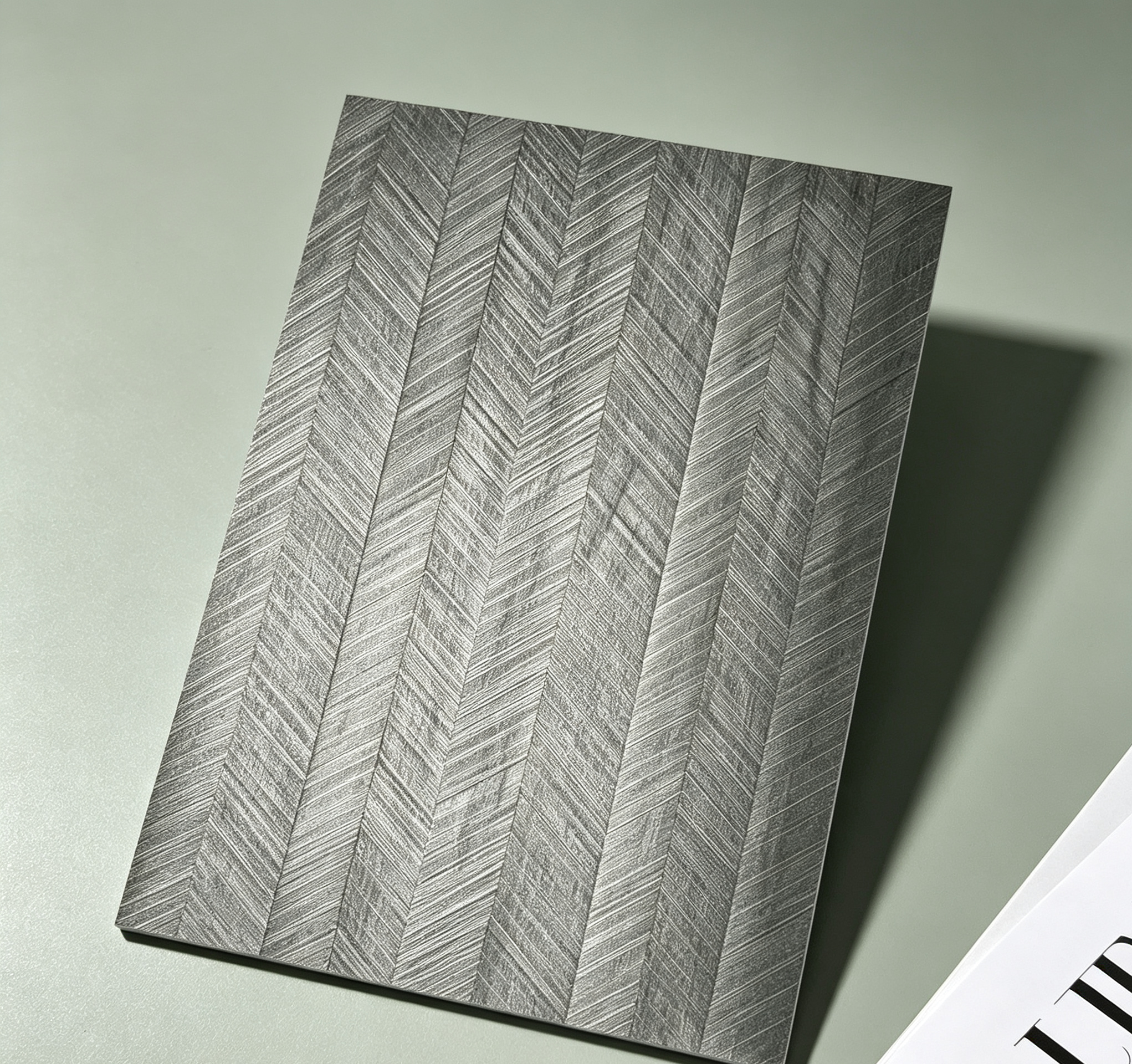 PVC-coated galvanized steel sheet (herringbone pattern)