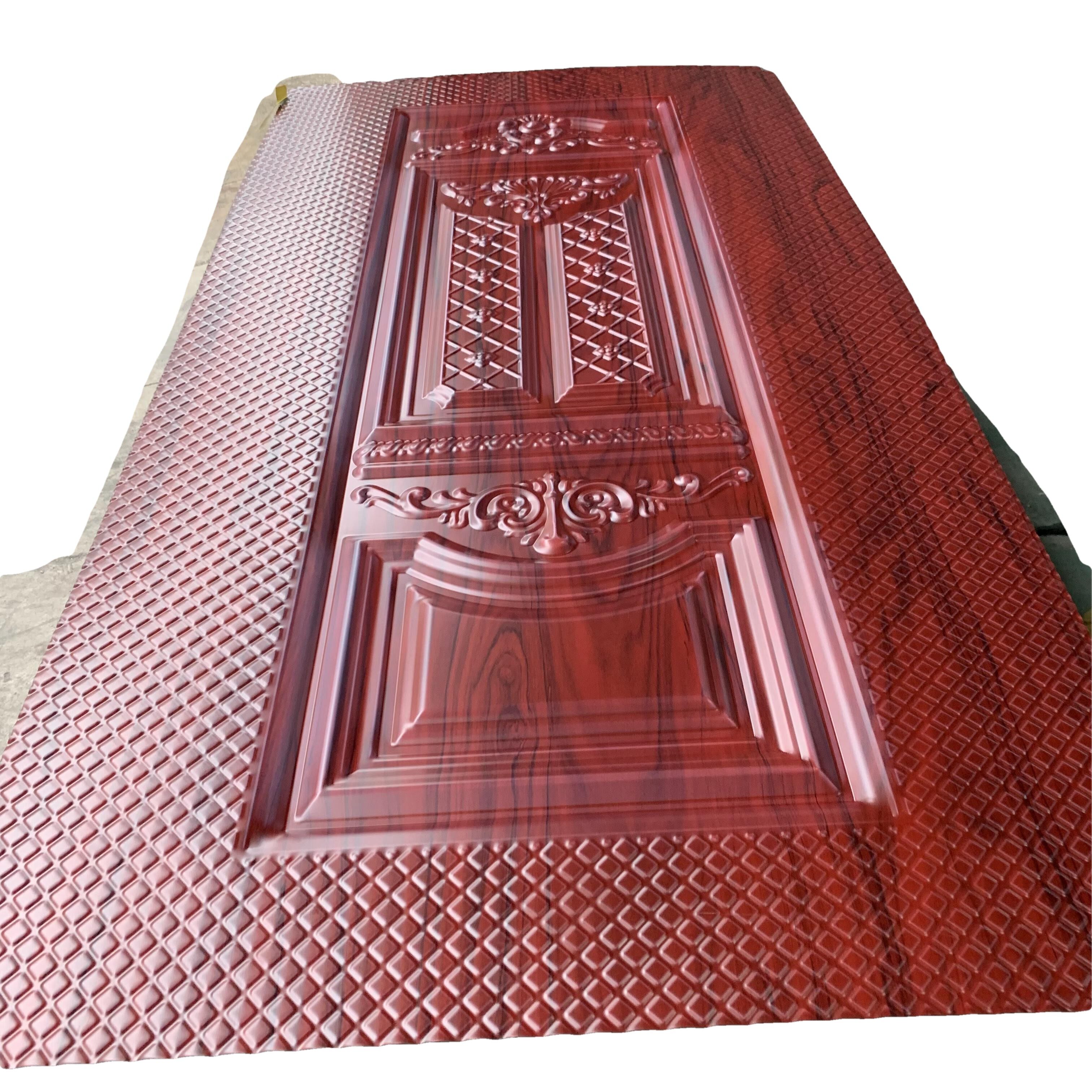 Modern Minimalist Laminated Embossed Composite Door Panel (Light Oak)