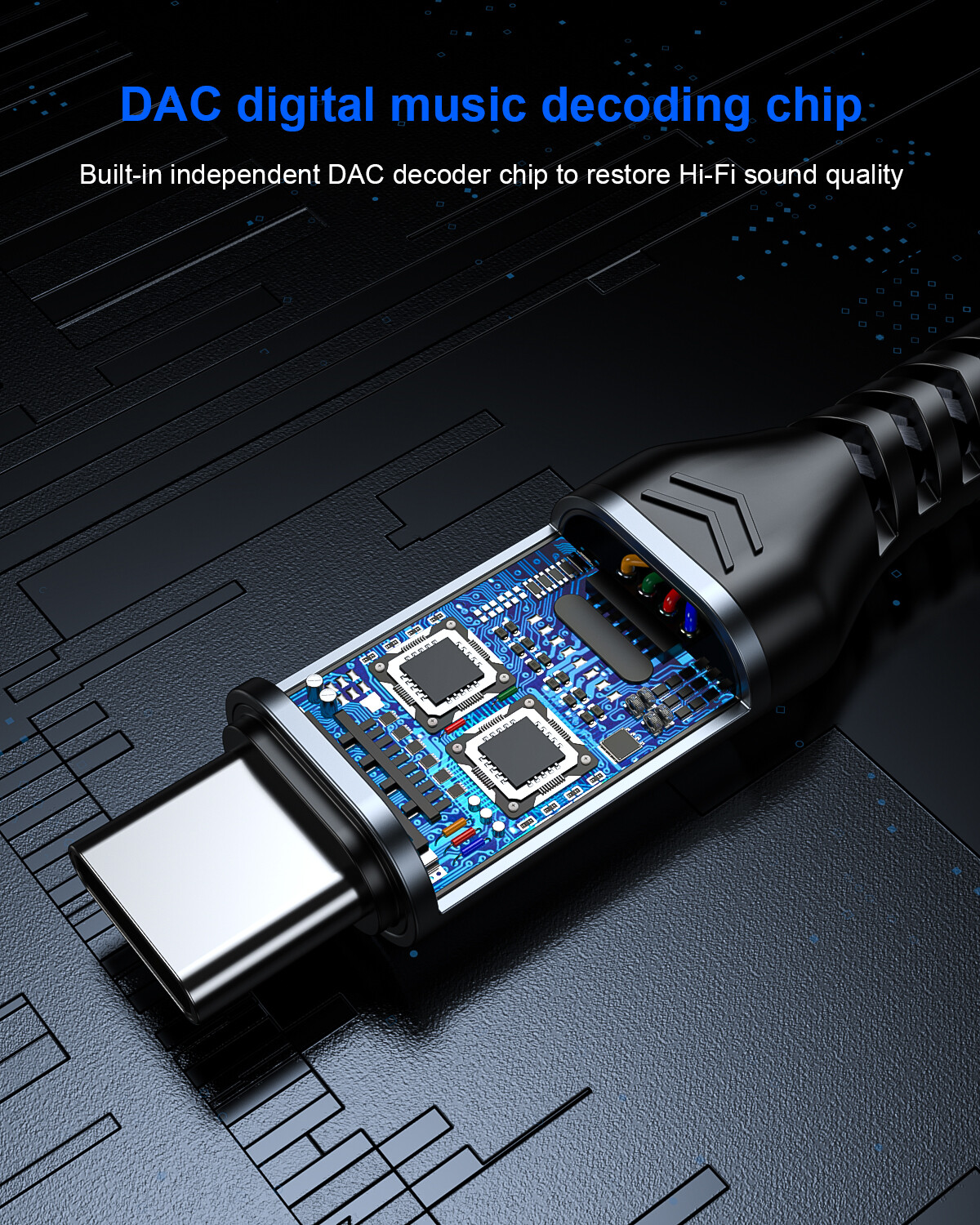 MORELECS PM23AC3 USB-C to 3.5mm AUX Audio Cable - view 6