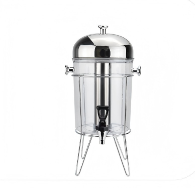 Single Tank Golden Embossed Beverage Dispenser