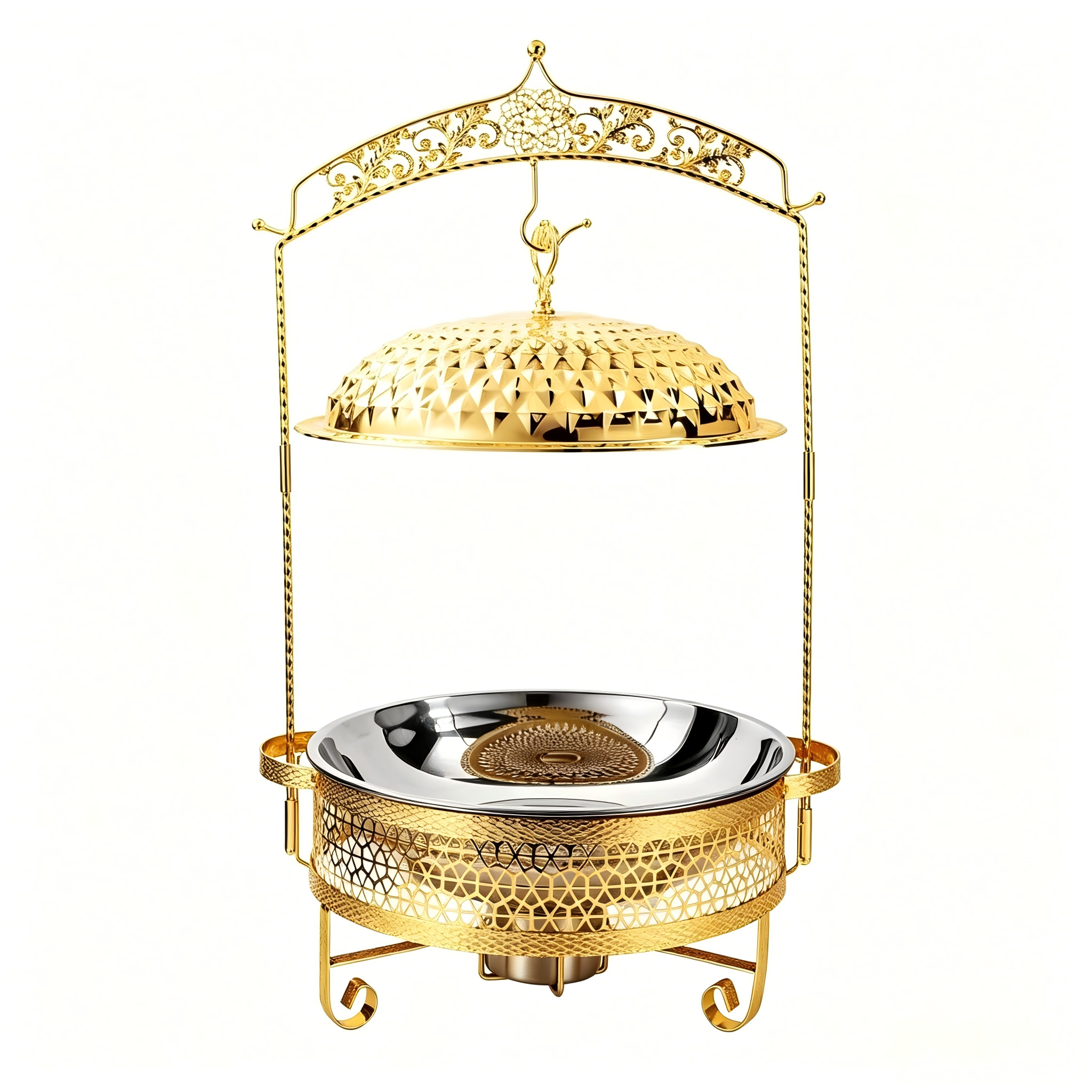 Full Size Hanging Lid Golden Chafing Dish