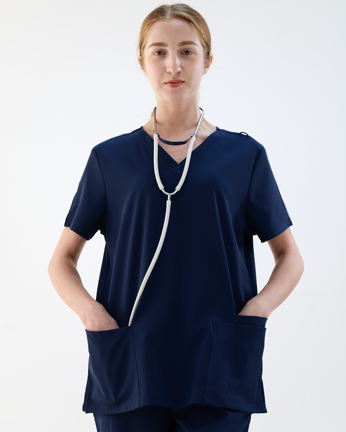 4-Way Polyester Spandex Medical Ladies Top