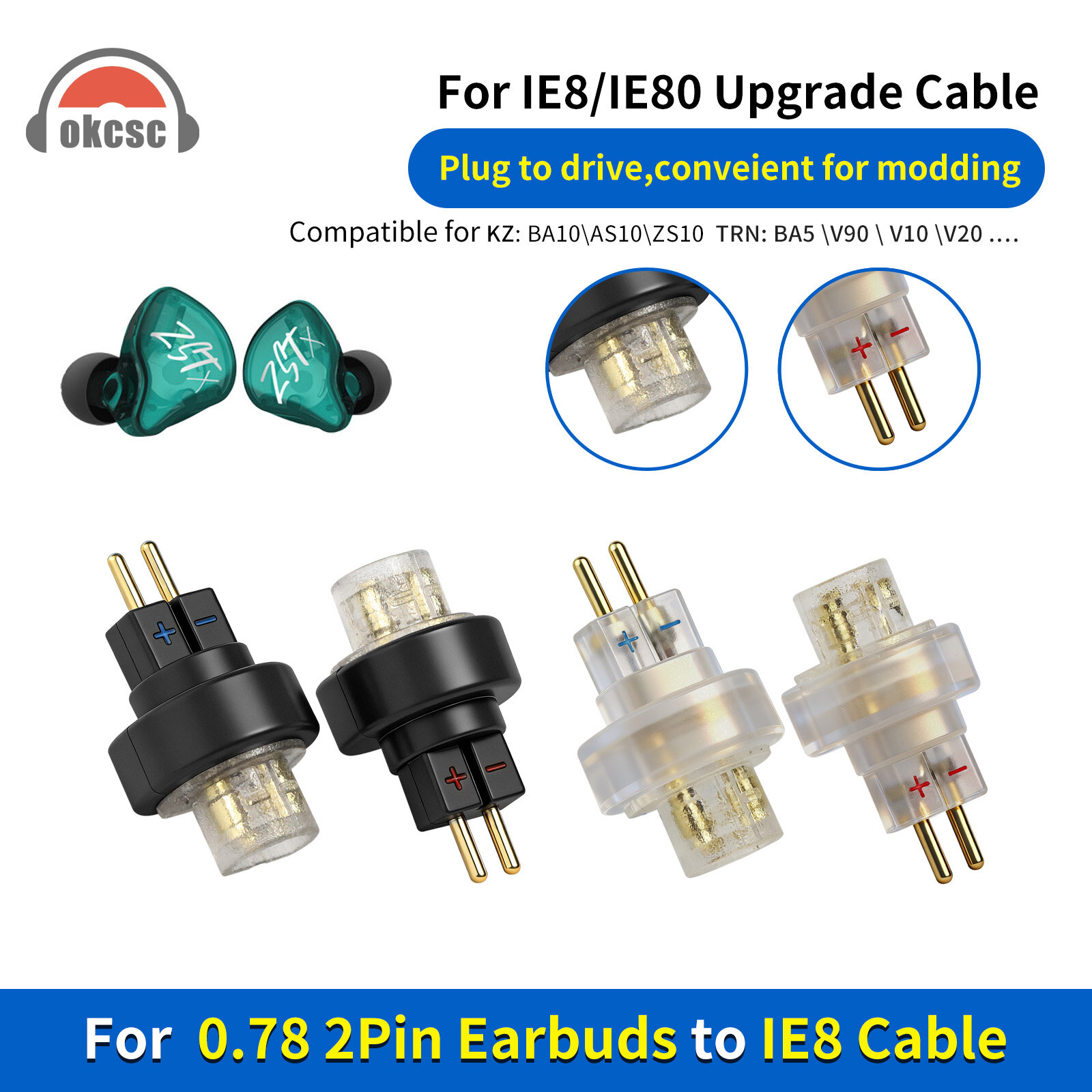 0.78 revolution IE8 female adapter - 图片2