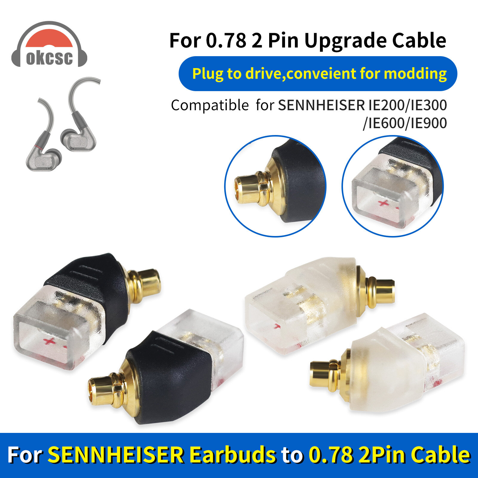 IE300 revolution 0.78 concave female adapter - 图片2