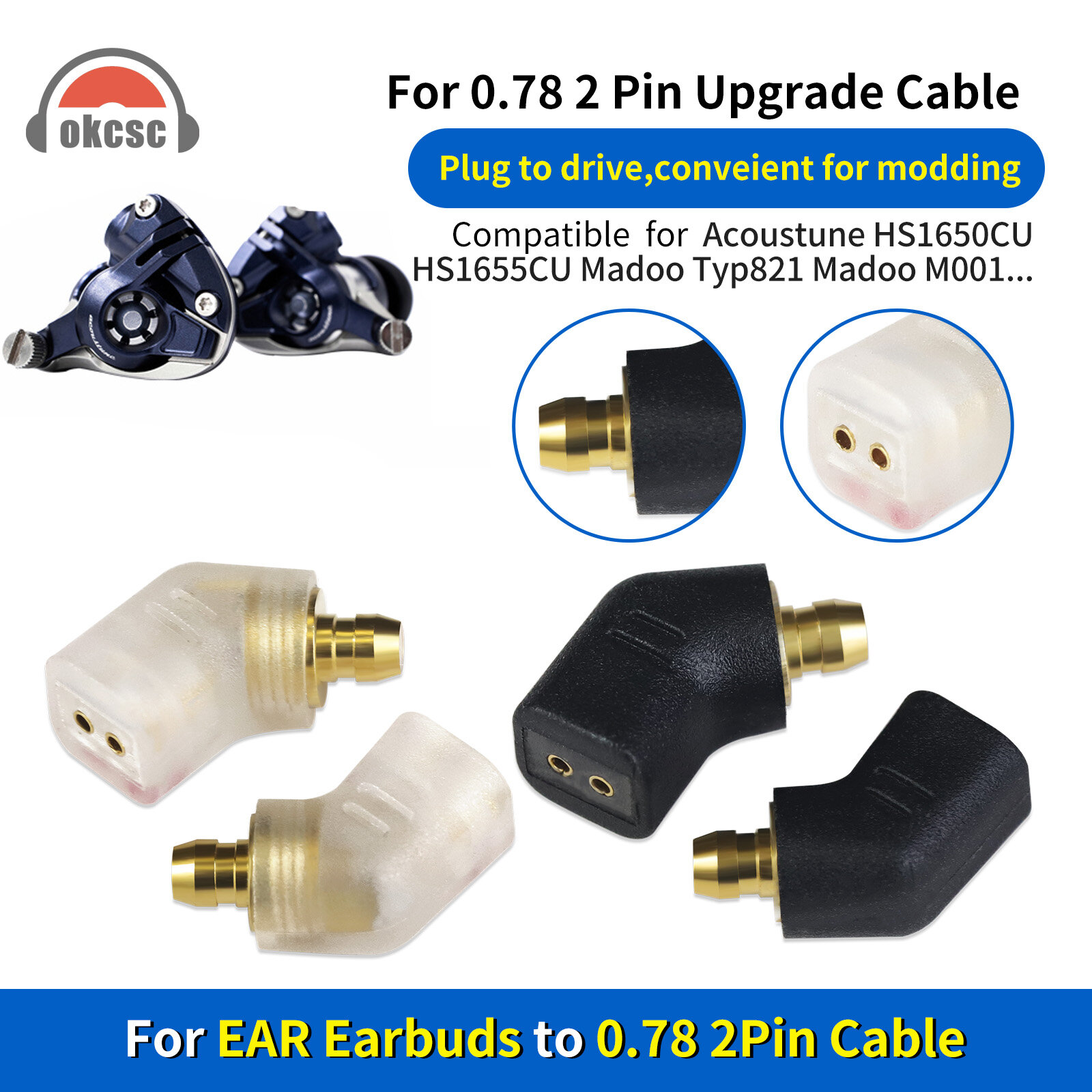 EAR revolution 0.78 female flat port adapter - 图片2