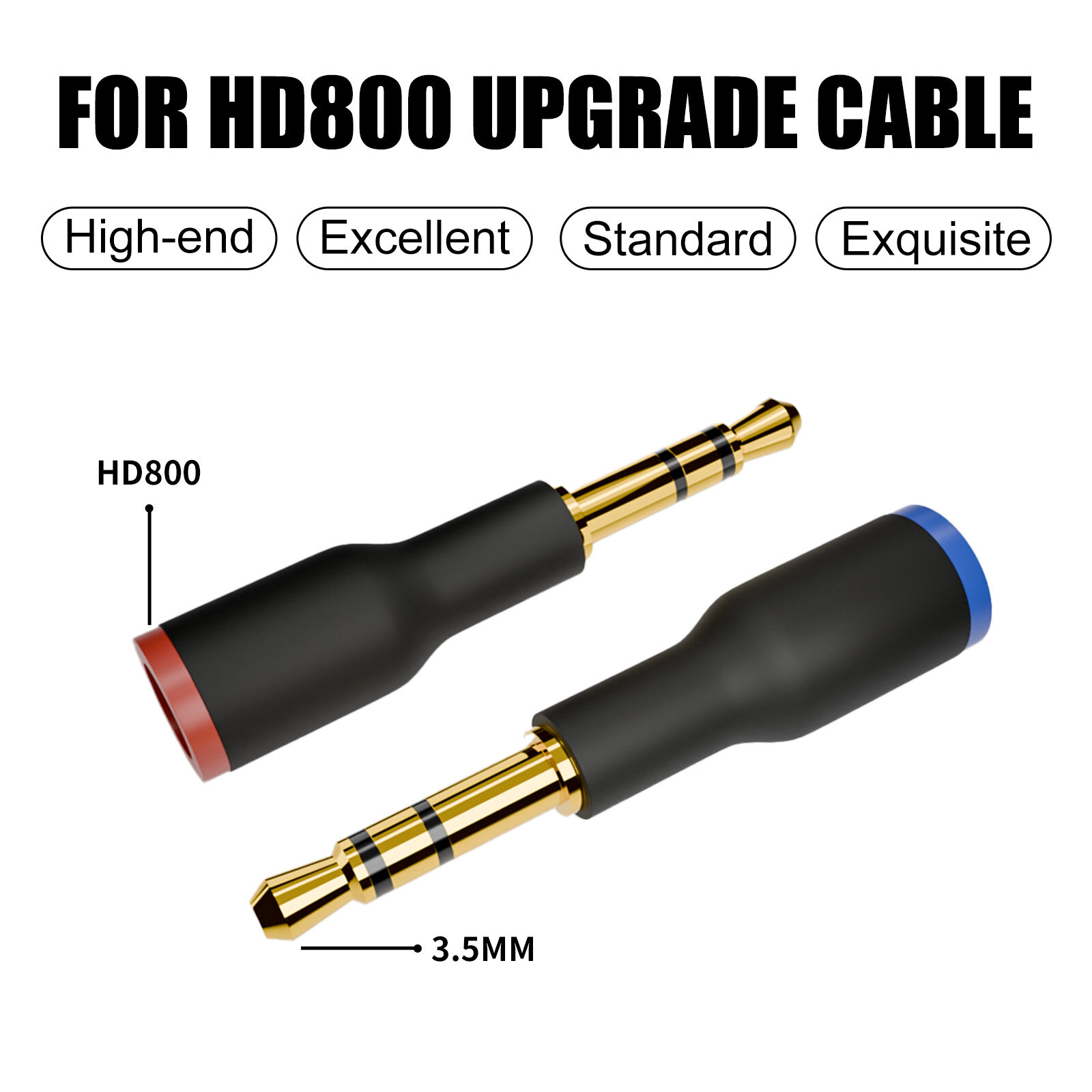 Dual 3.5mm HD800 female adapter for revolution - 图片5