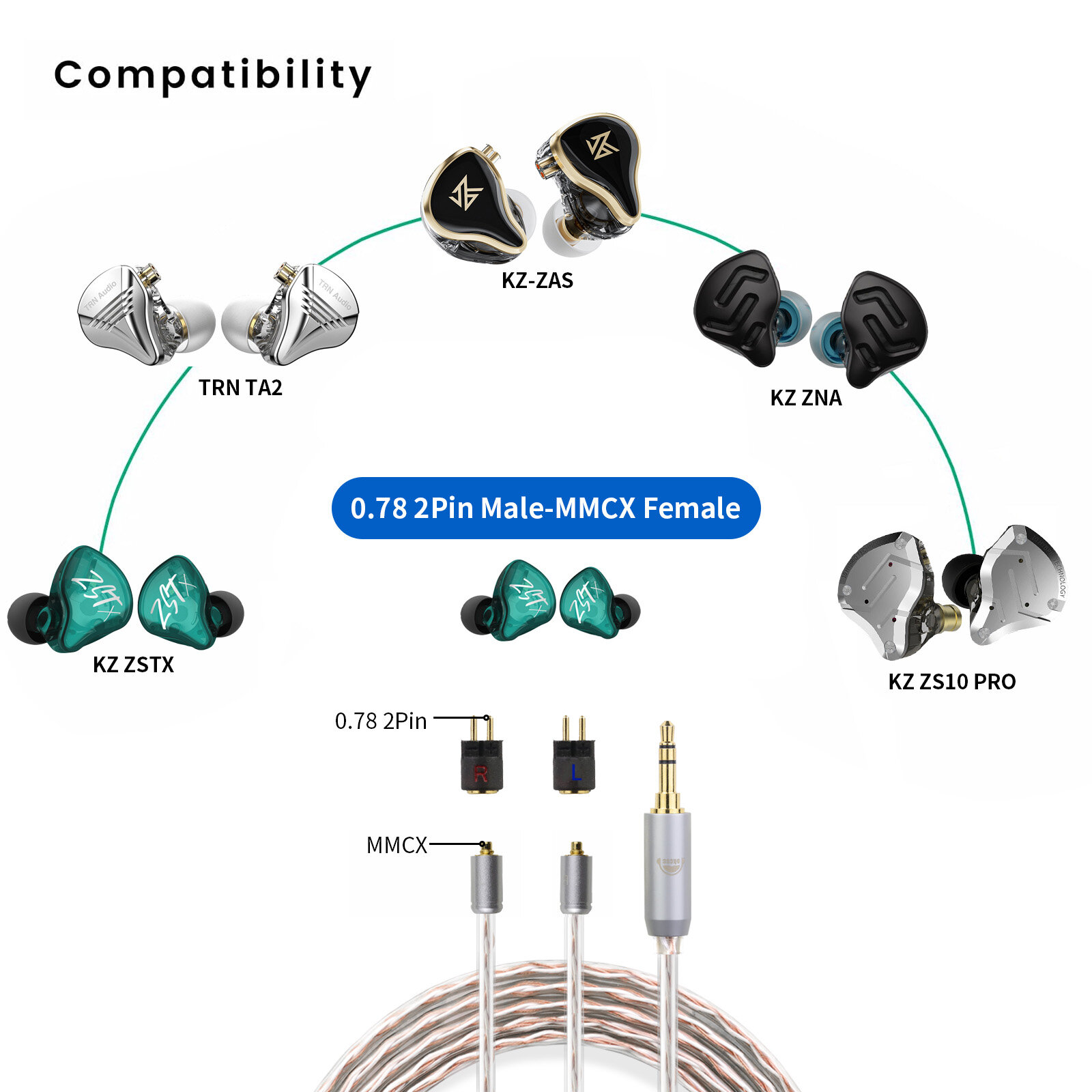 Ultra-short 0.78 0.75 MMCX female adapter – Image 4