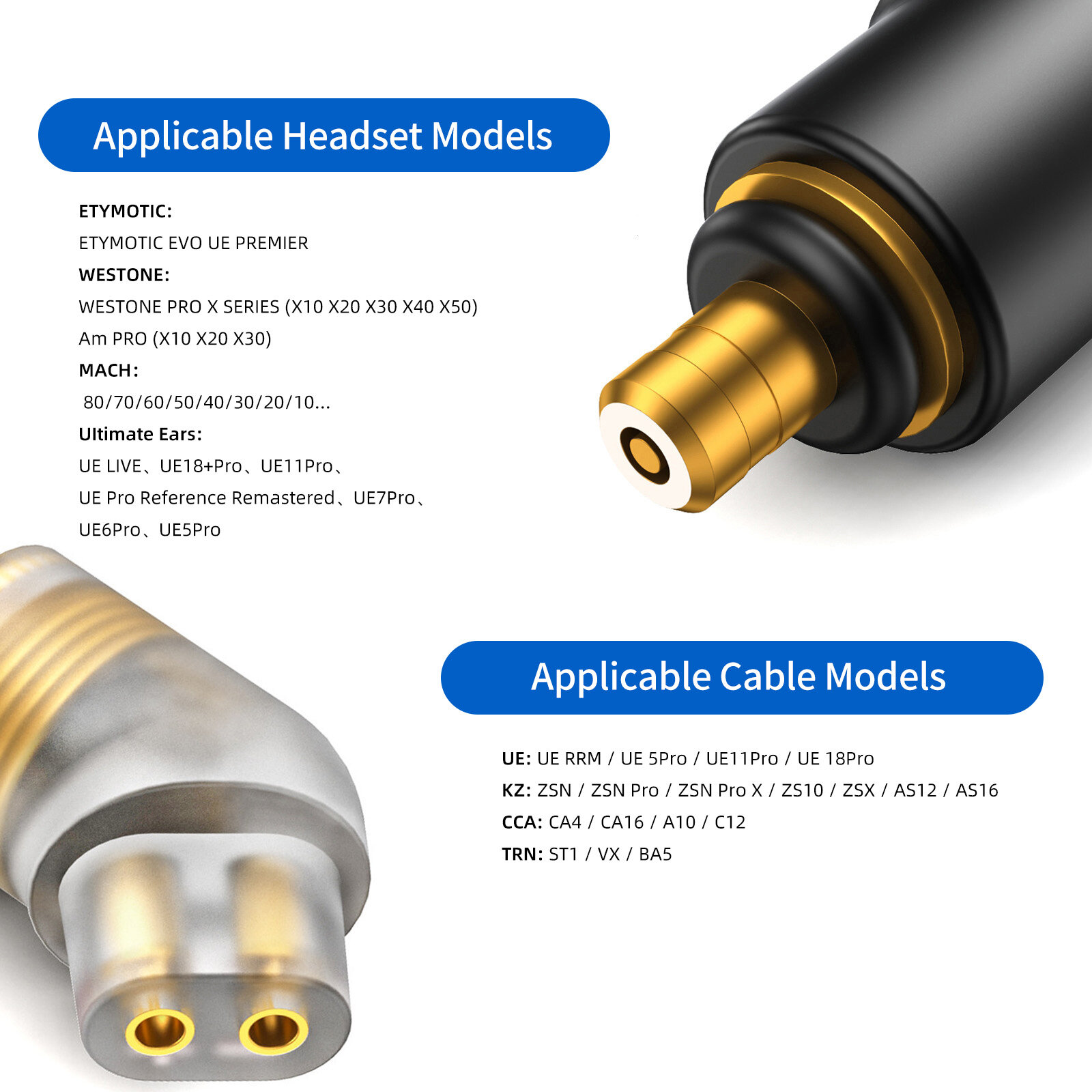 IPX revolving QDC female adapter - 图片3