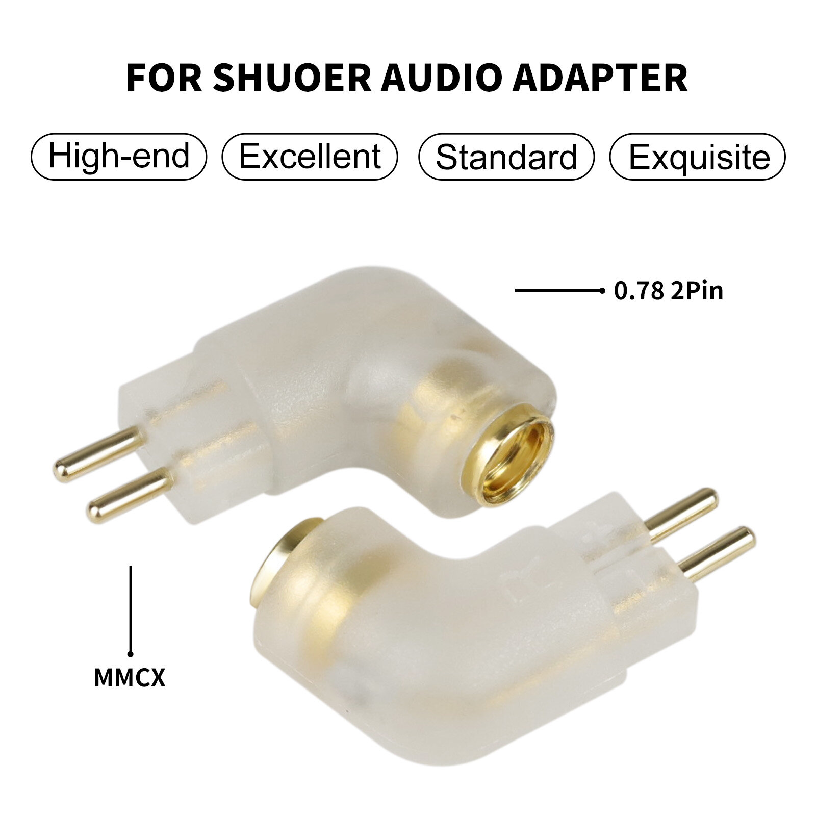 0.78mm elbow revolution MMCX female adapter - 图片5