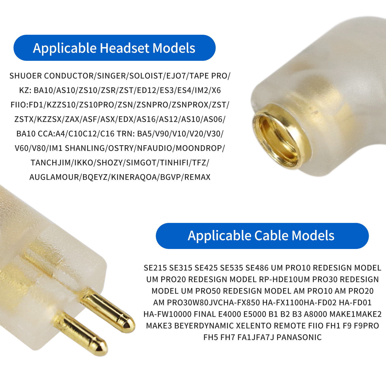 0.78mm elbow revolution MMCX female adapter - 图片3
