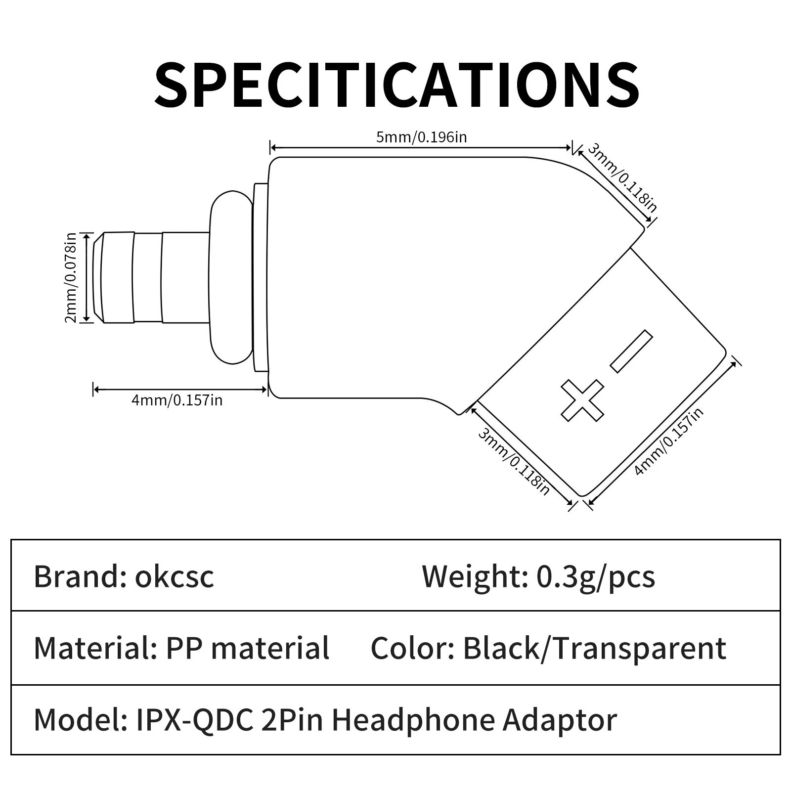 IPX revolving QDC female adapter - 图片5