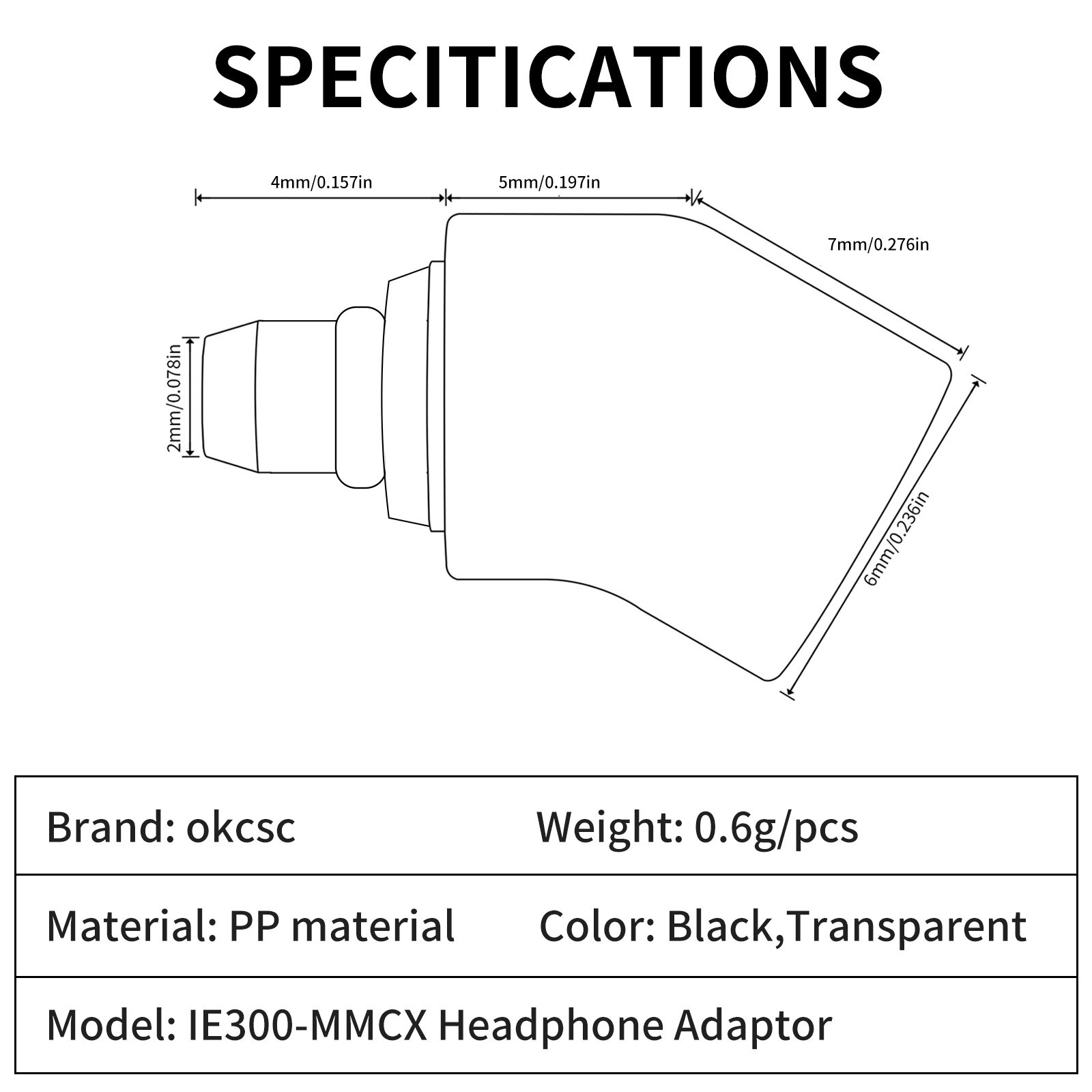 IE300 Rotating MMCX Female Bend Adapter - 图片6