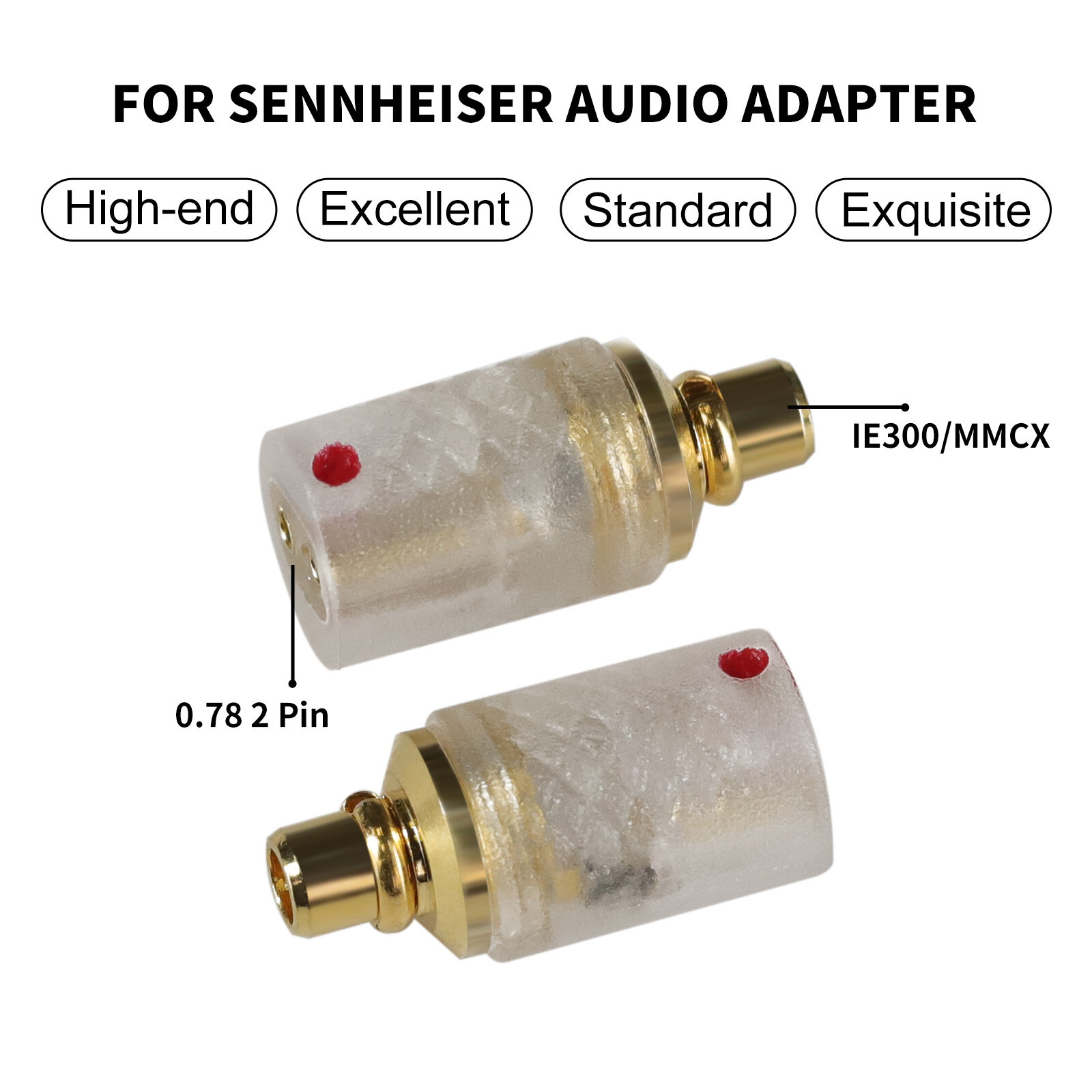 IE300 male MMCX revolution 0.78 female mini adapter - 图片5
