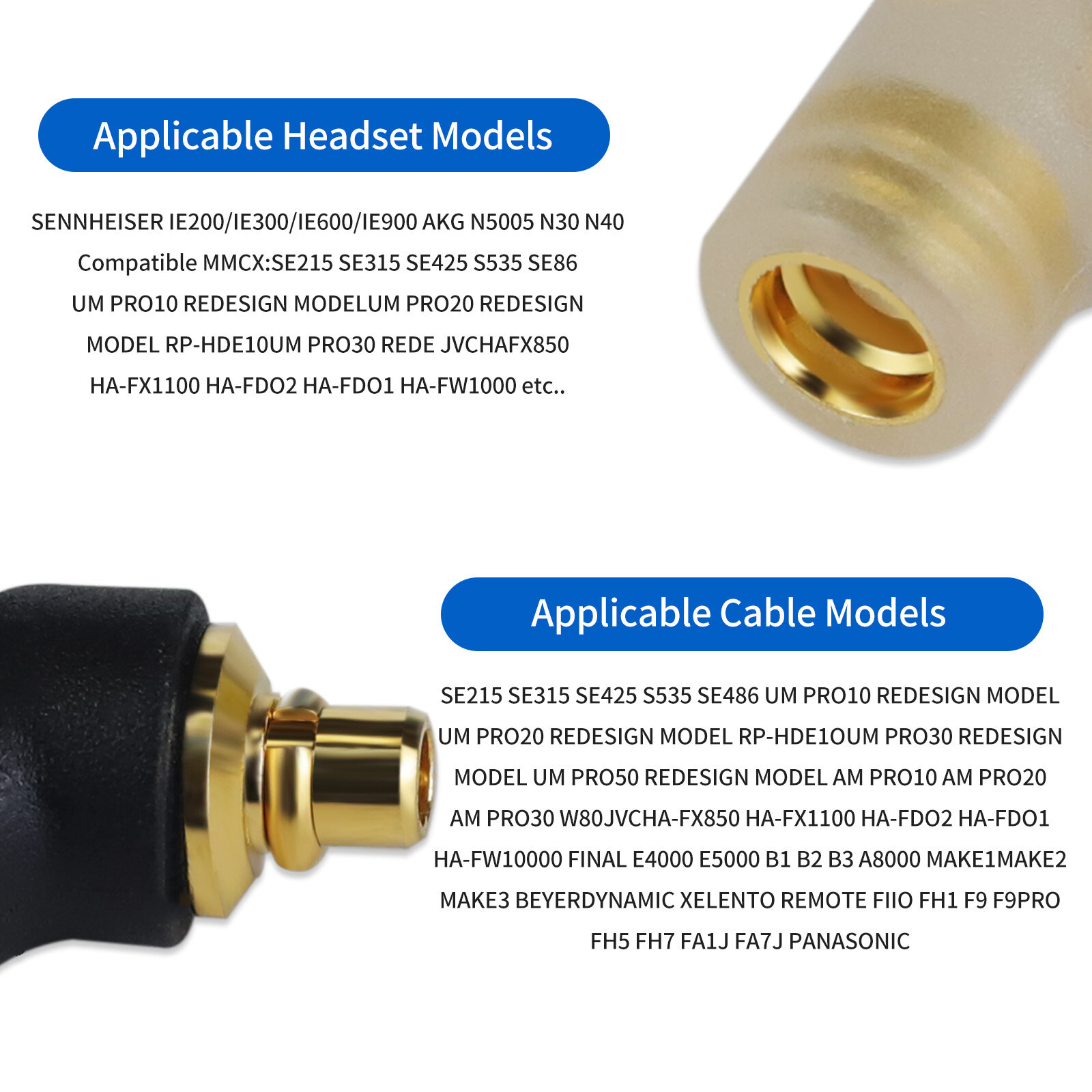 IE300 Rotating MMCX Female Bend Adapter - 图片3