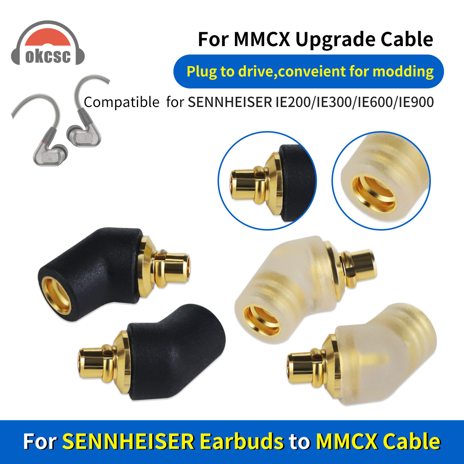 IE300 Rotating MMCX Female Bend Adapter - 图片2