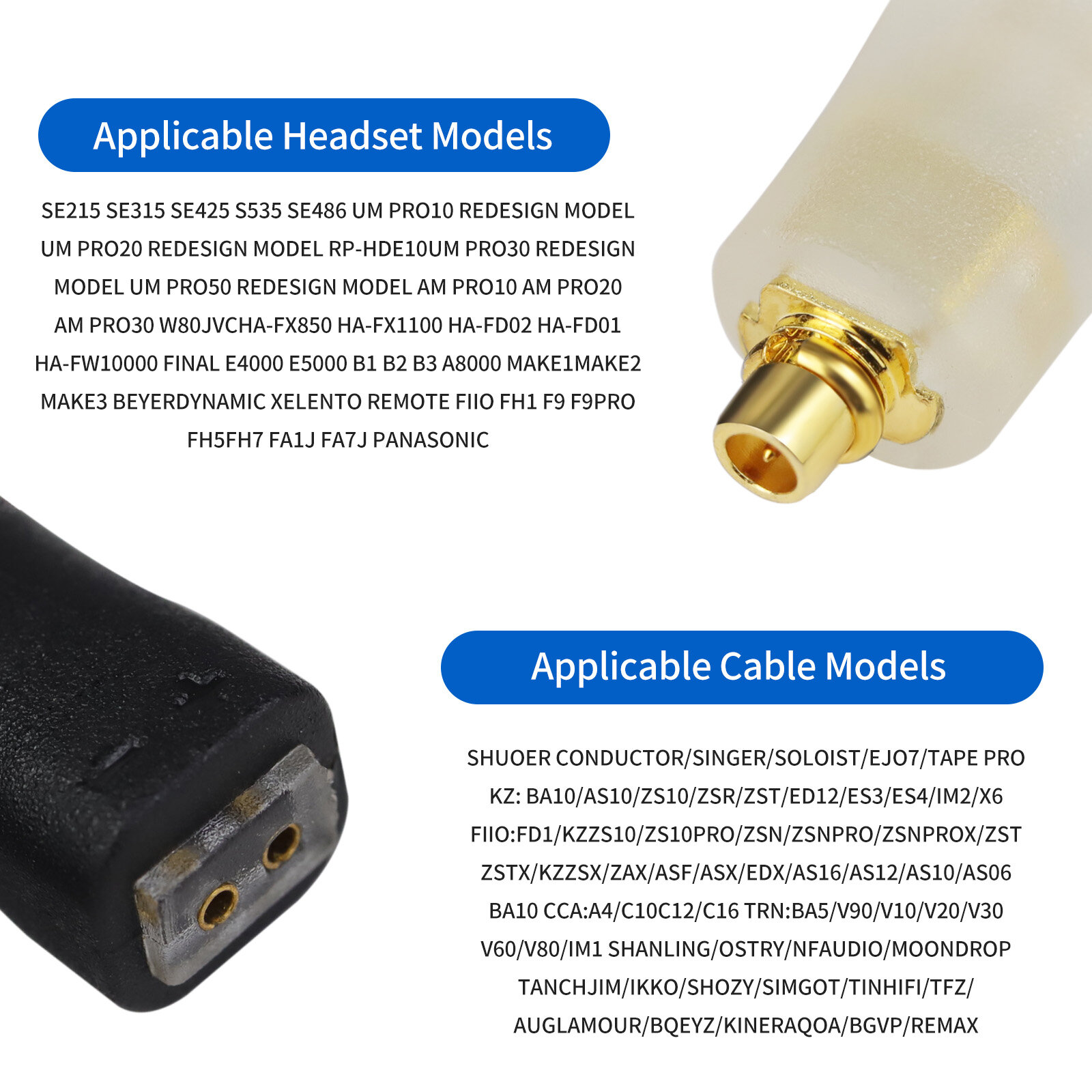 MMCX revolution 0.78 flat port adapter - 图片3