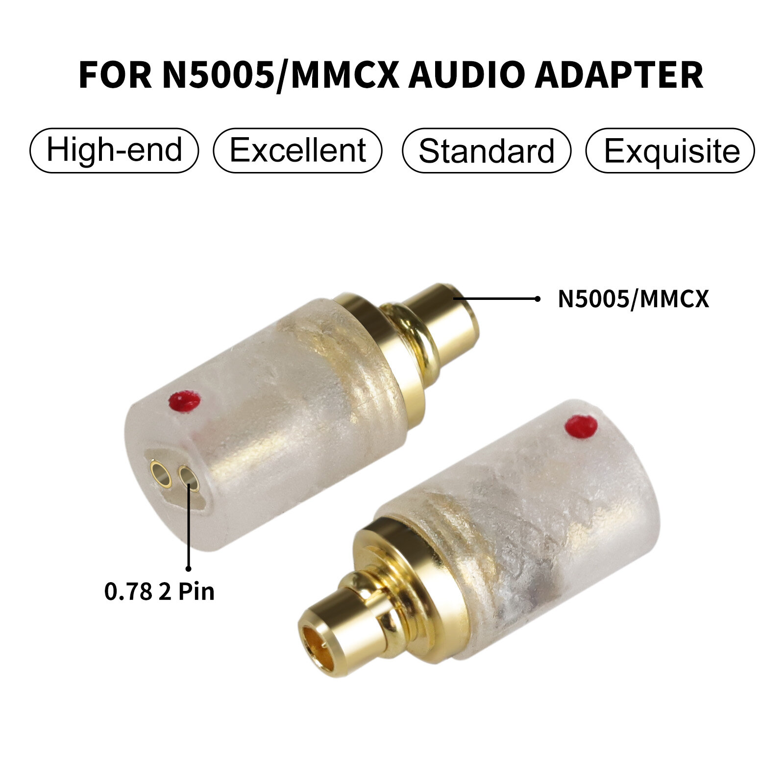 MMCX (n5005) revolution 0.78 female mini adapter - 图片5