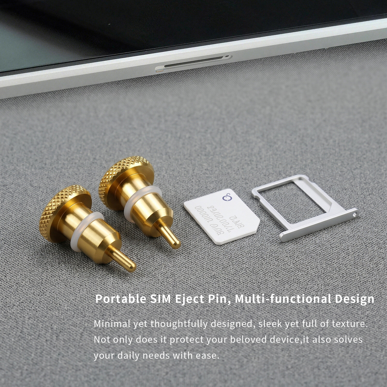 DC44 DC35 Pure Copper Earphone Dust Stopper Phone Card Retrieval Needle 2-in-1 - 图片5