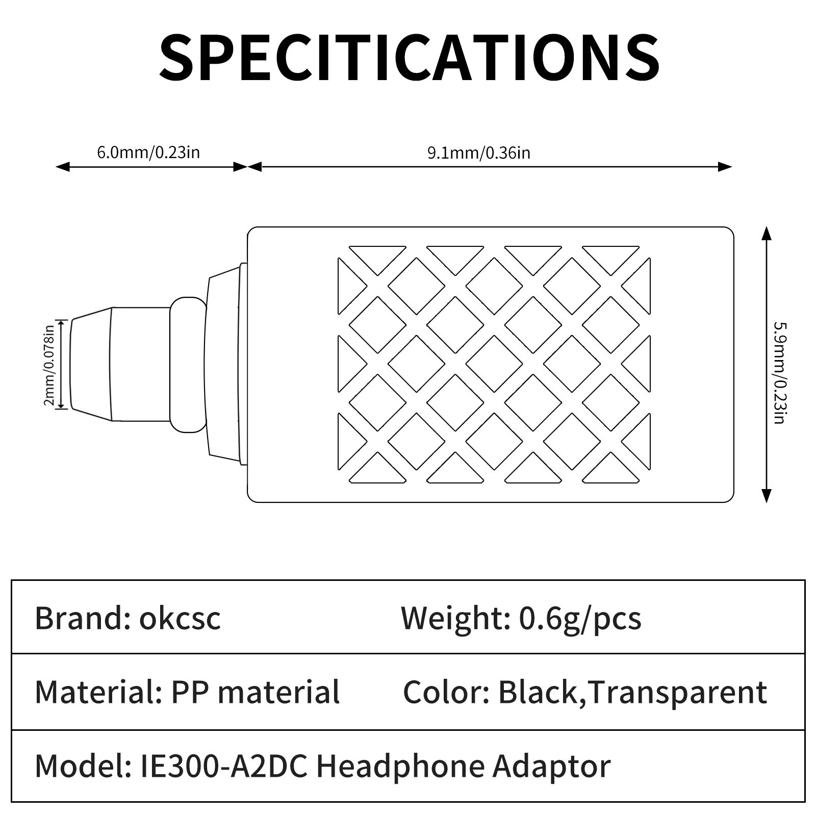 IE300 revolution A2DC female adapter - 图片6