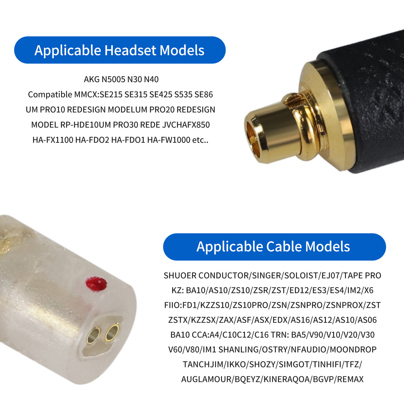 MMCX (n5005) revolution 0.78 female mini adapter - 图片3