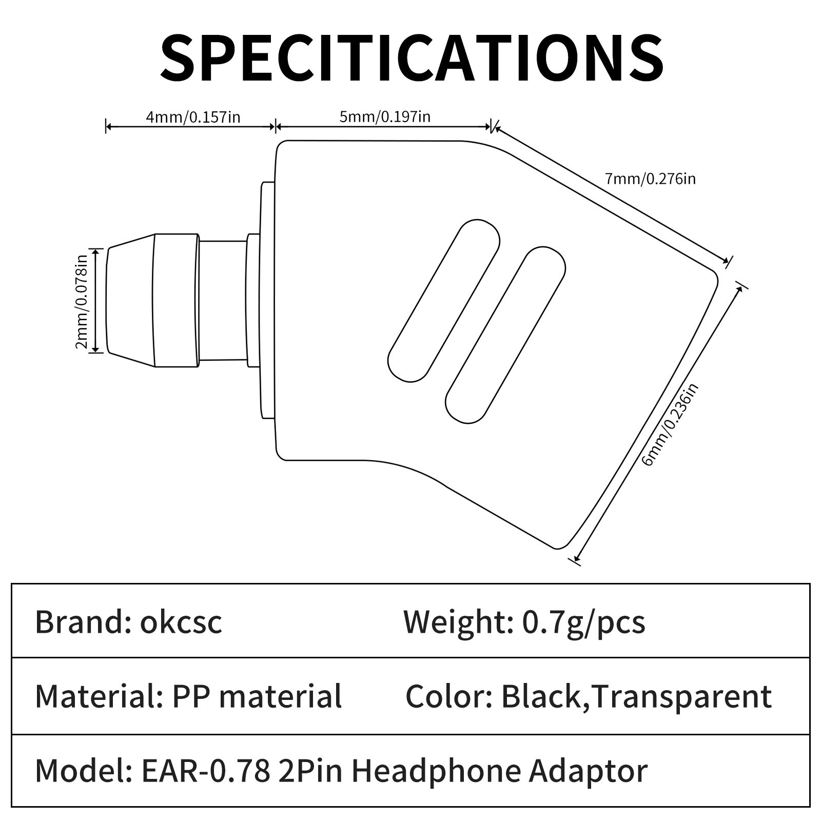 EAR revolution 0.78 female flat port adapter - 图片6