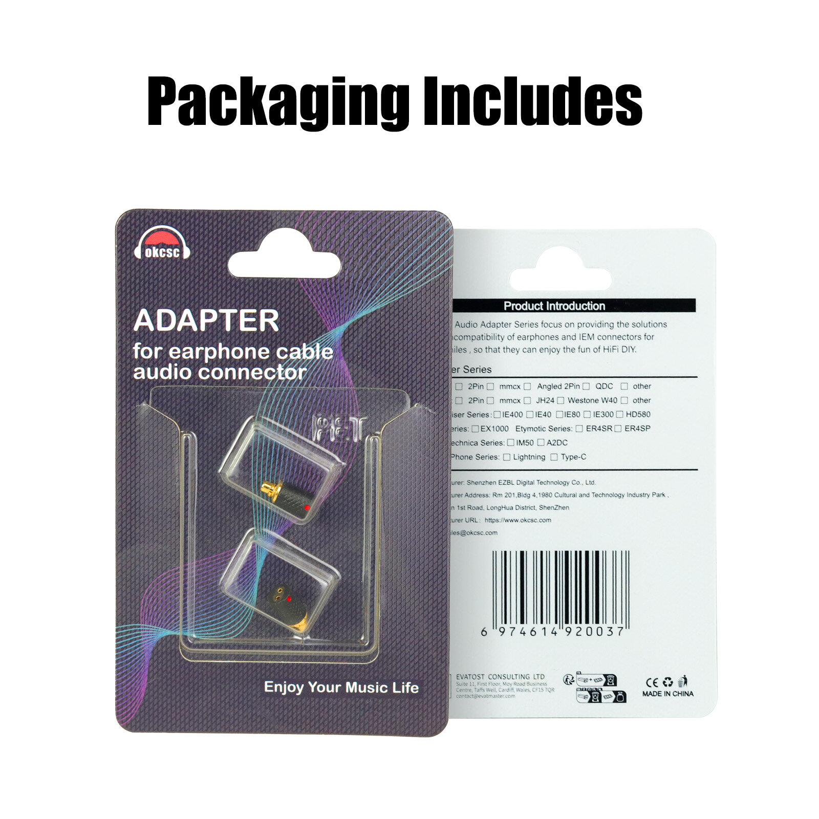 IE300 male MMCX revolution 0.78 female mini adapter - 图片7