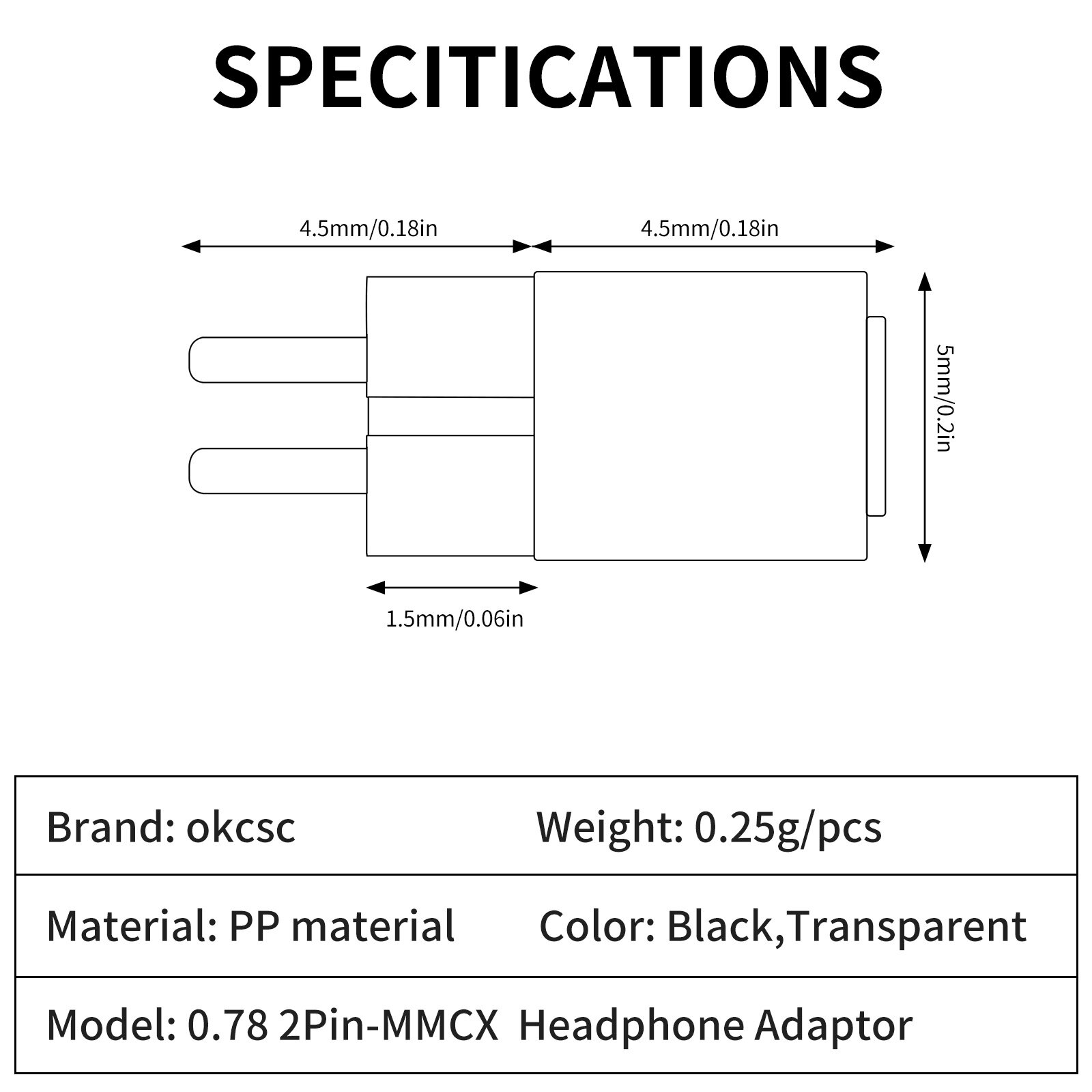Ultra-short 0.78 0.75 MMCX female adapter – Image 5