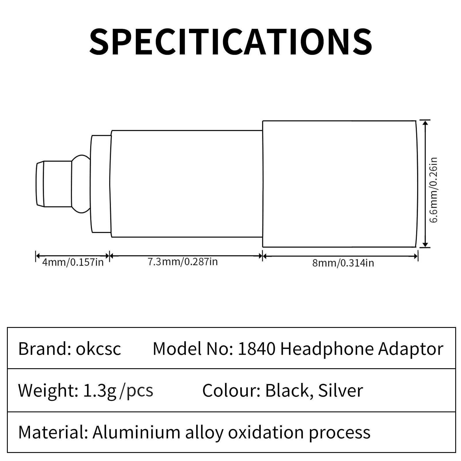 Shure1840 revolution 0.78 female adapter - 图片6