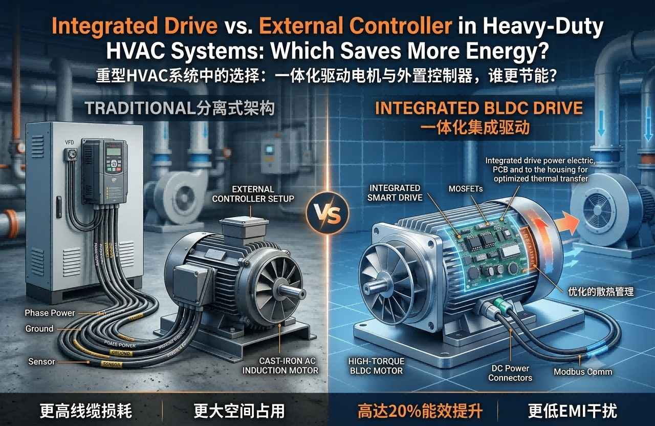 Integrated Drive vs. External Controller in Heavy-Duty HVAC Systems: Which Saves More Energy?