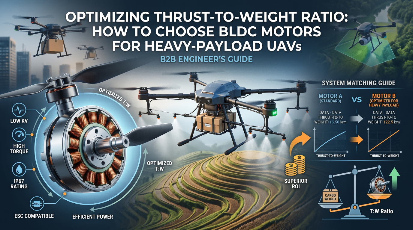 Optimizing Thrust-to-Weight Ratio: How to Choose BLDC Motors for Heavy-Payload UAVs