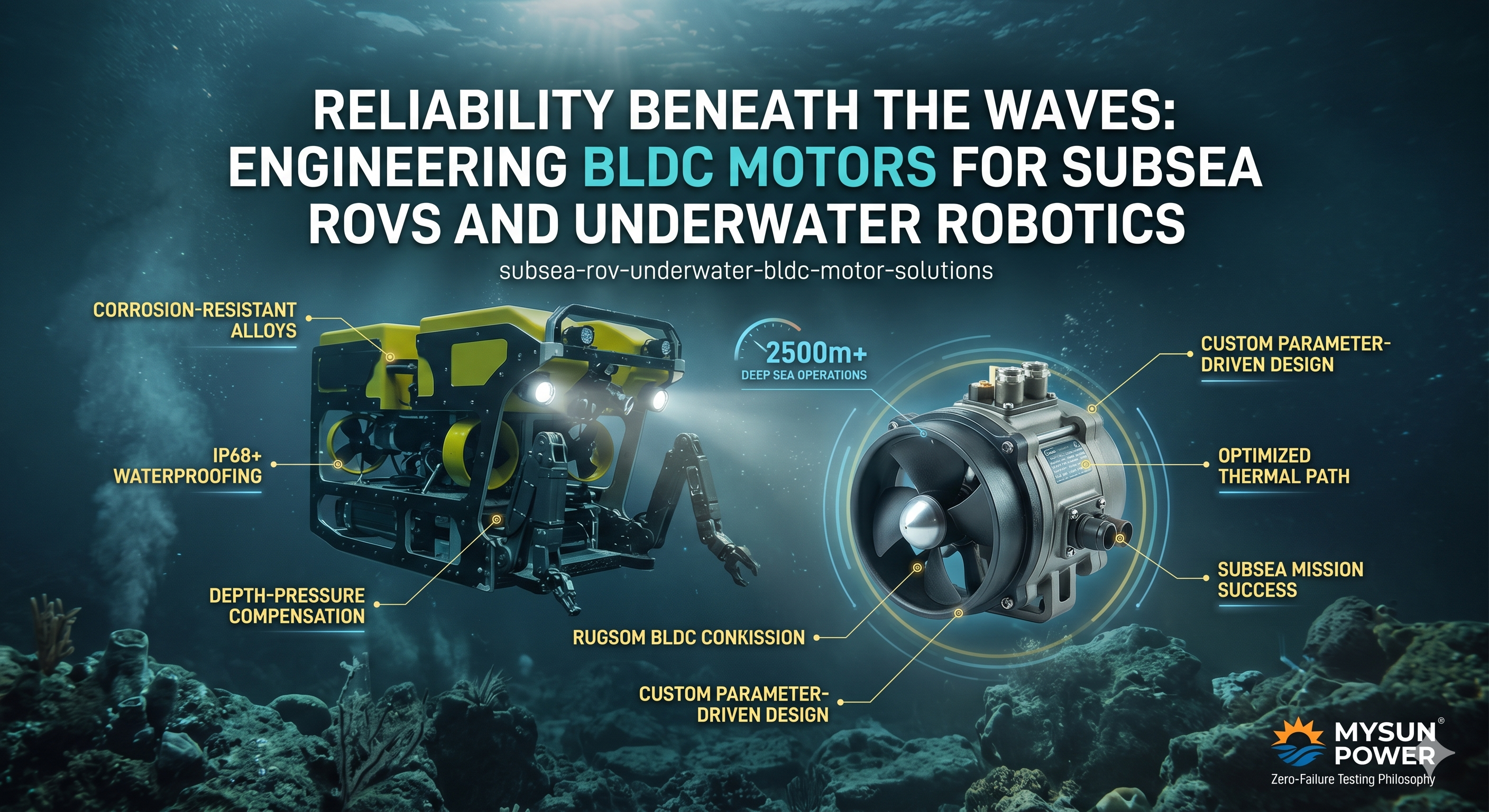 Reliability Beneath the Waves: Engineering BLDC Motors for Subsea ROVs and Underwater Robotics