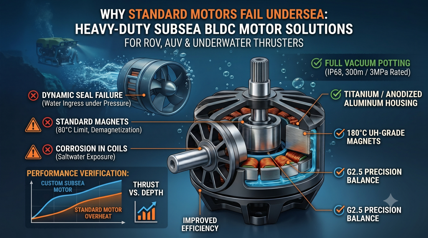 Heavy-Duty Subsea BLDC Motor Solutions for ROV & Underwater Thrusters