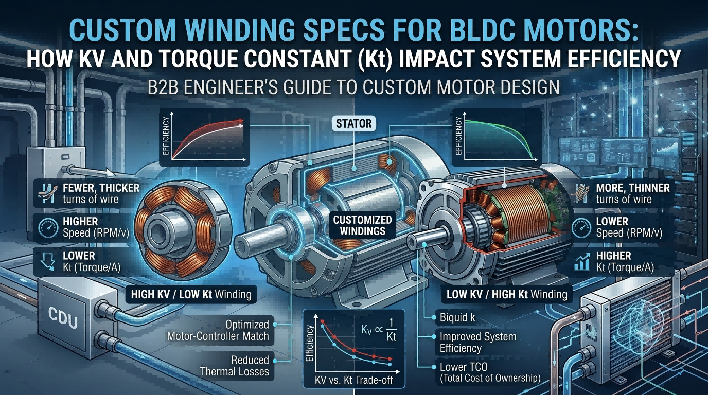Custom Winding Specs for BLDC Motors: How KV and Torque Constant (Kt) Impact System Efficiency