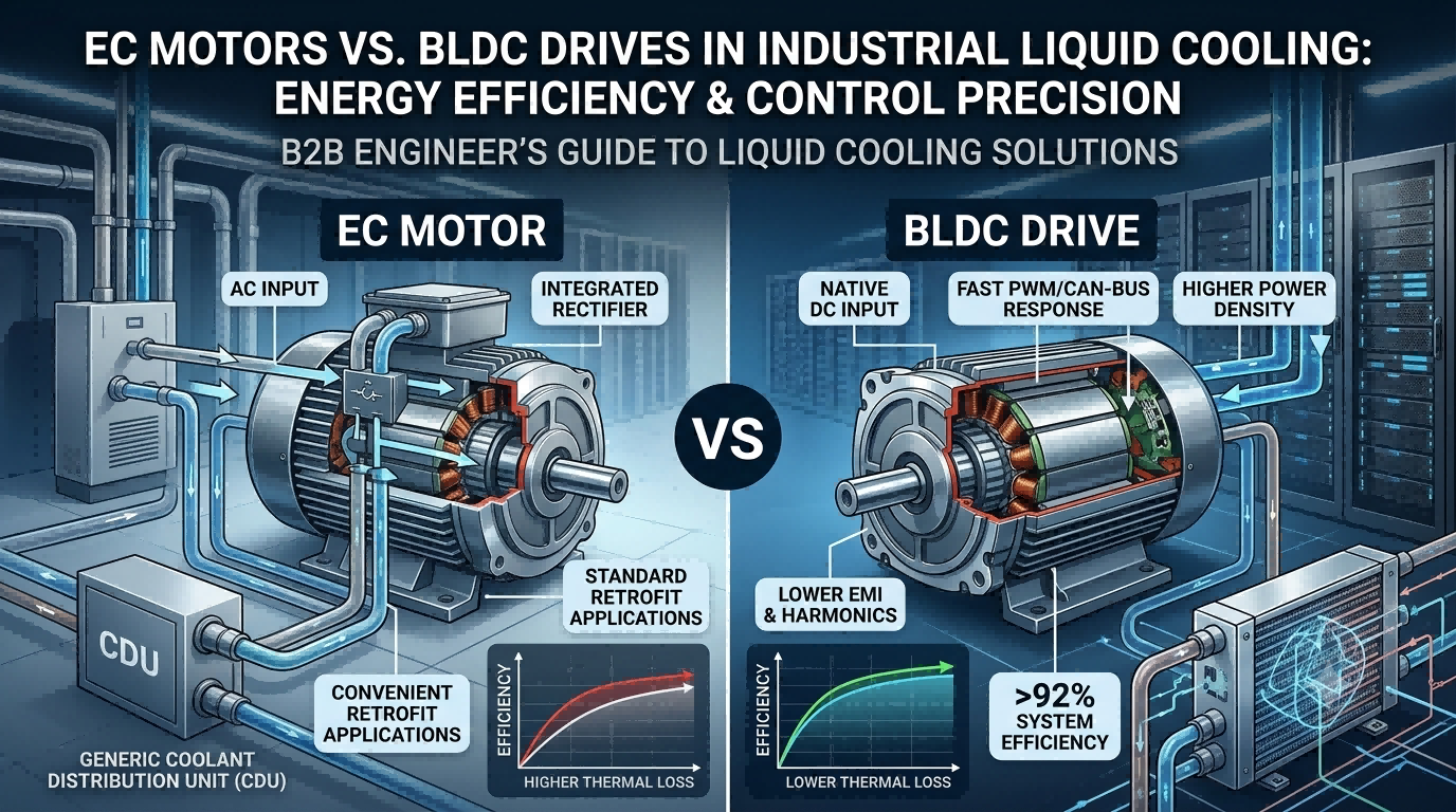 EC Motors vs. BLDC Drives in Industrial Liquid Cooling: Energy Efficiency & Control Precision