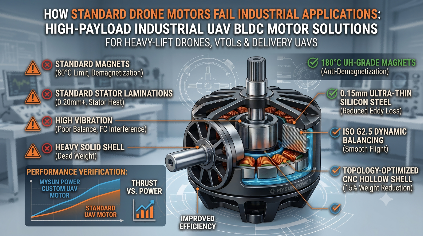 High-Payload Industrial UAV BLDC Motor Solutions for Heavy-Lift Drones